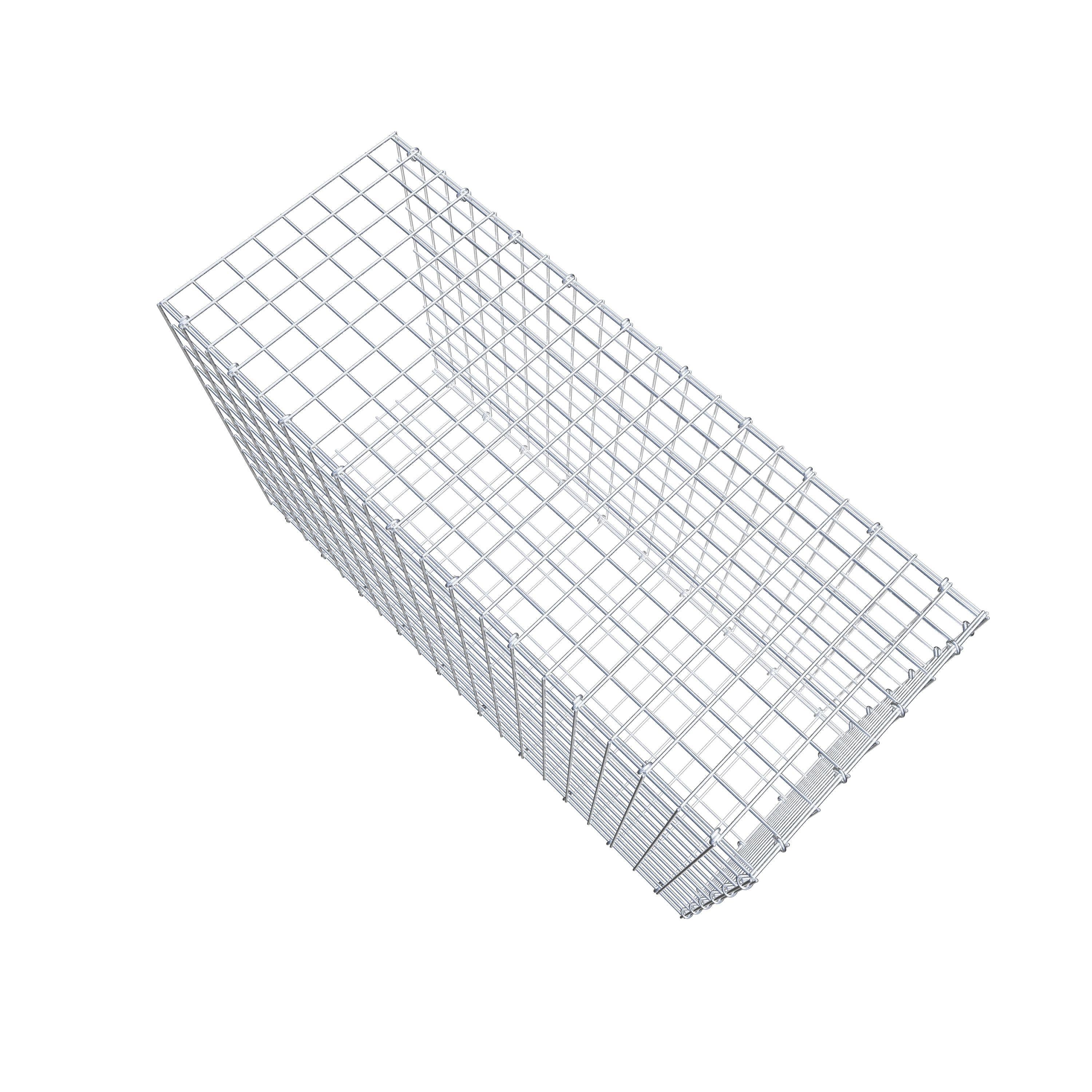 Monterad gabion typ 2 100 cm x 60 cm x 40 cm (L x H x D), maskstorlek 5 cm x 5 cm, C-ring