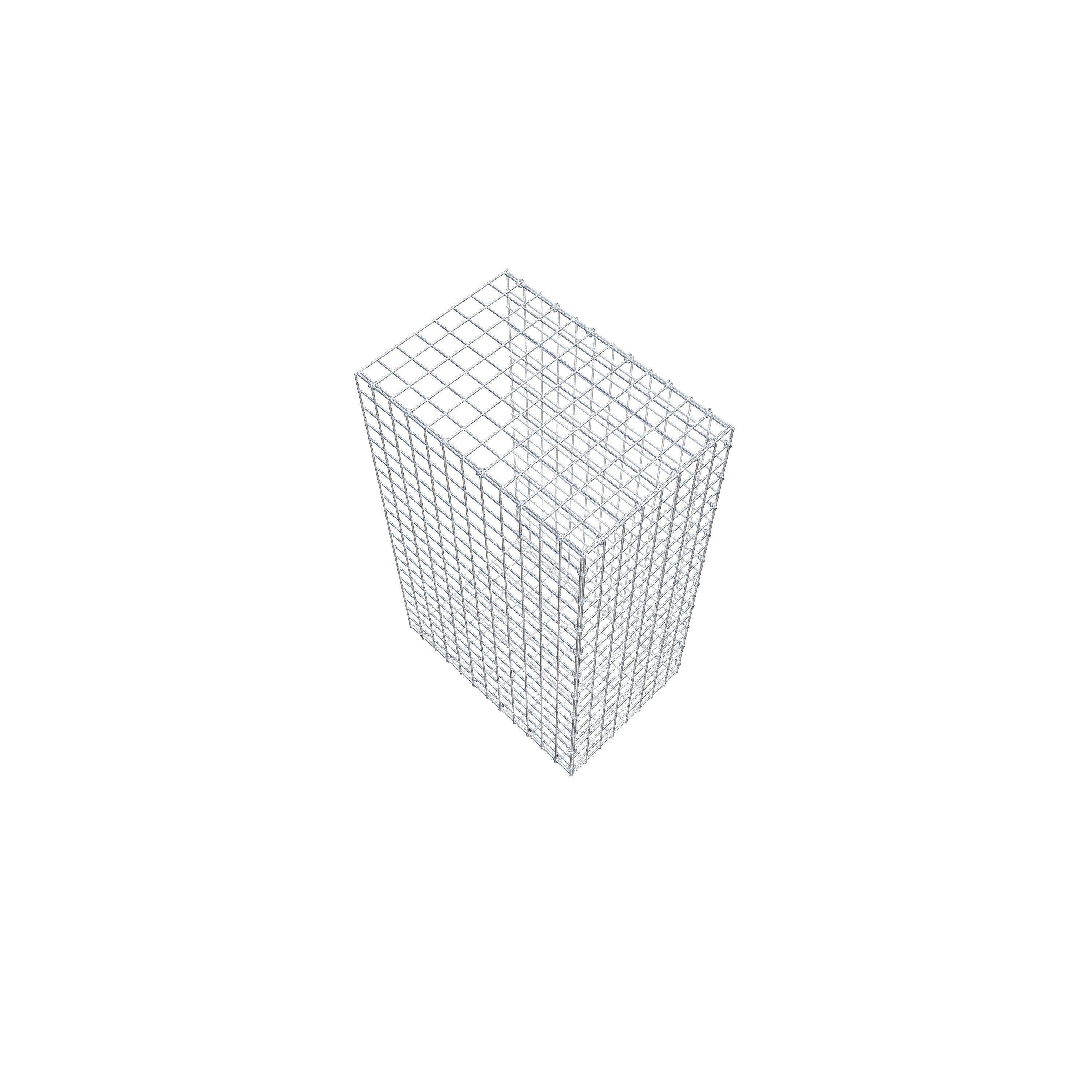 Monterad gabion typ 2 100 cm x 60 cm x 40 cm (L x H x D), maskstorlek 5 cm x 5 cm, C-ring