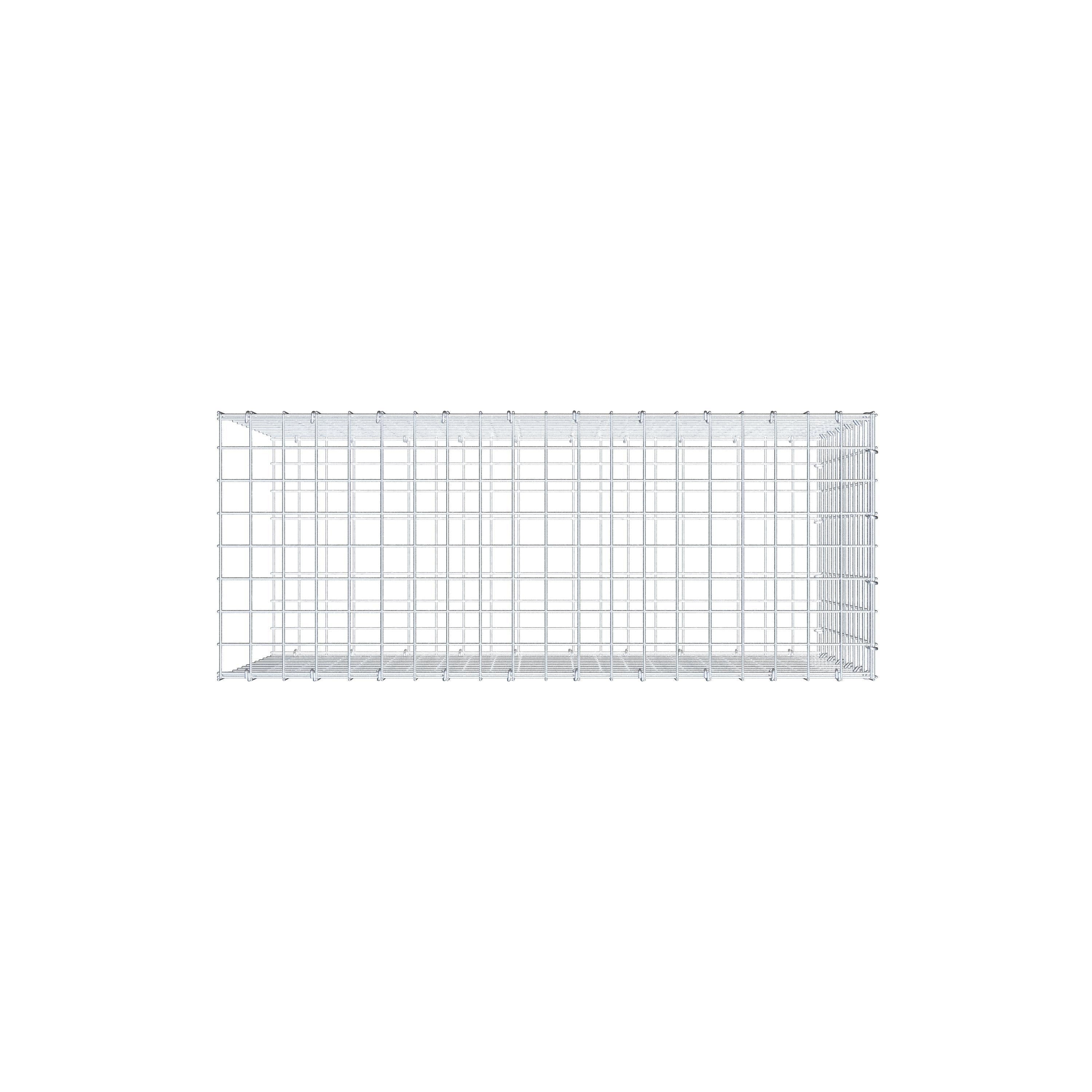 Monterad gabion typ 2 100 cm x 60 cm x 40 cm (L x H x D), maskstorlek 5 cm x 5 cm, C-ring