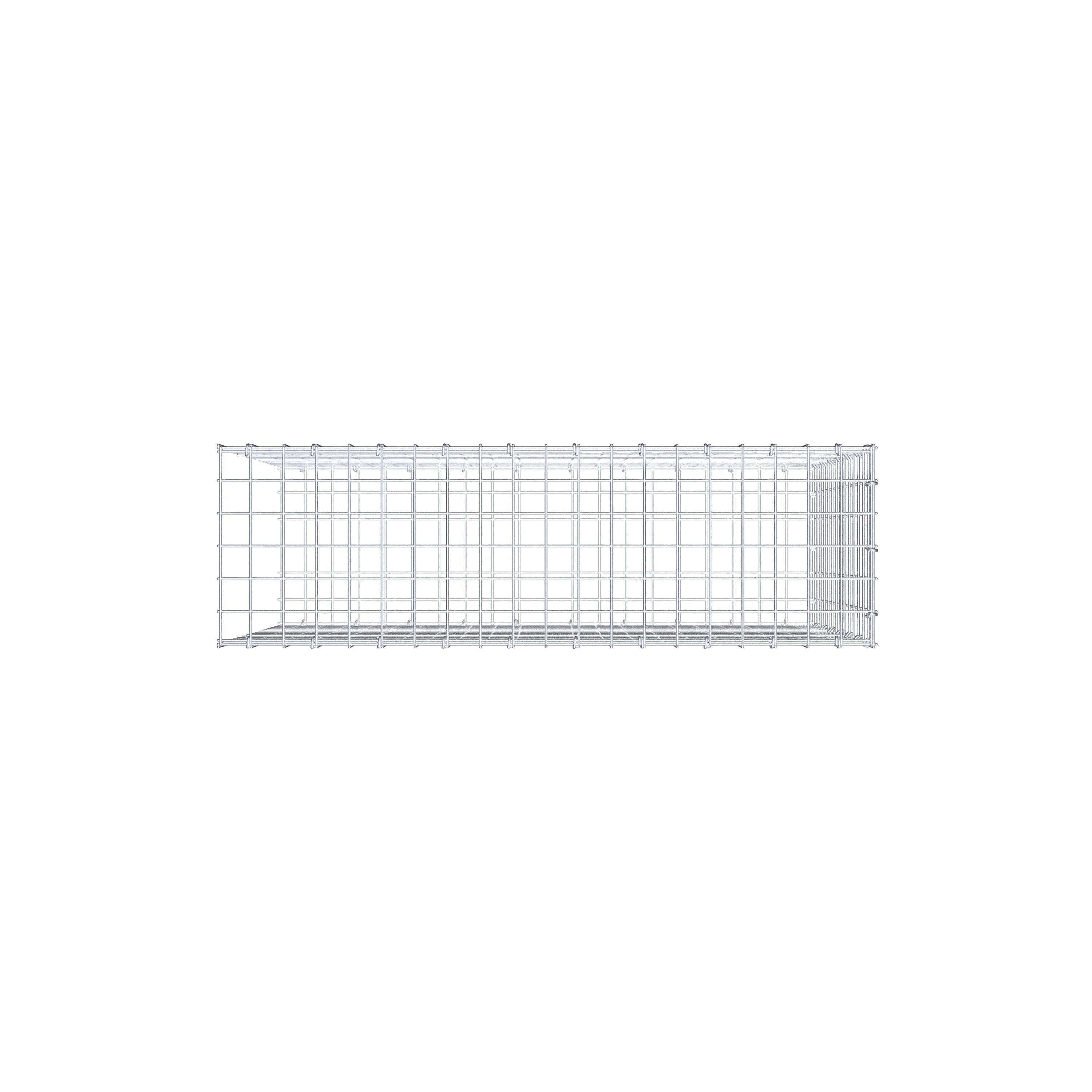 Monterad gabion typ 2 100 cm x 70 cm x 30 cm (L x H x D), maskstorlek 5 cm x 5 cm, C-ring