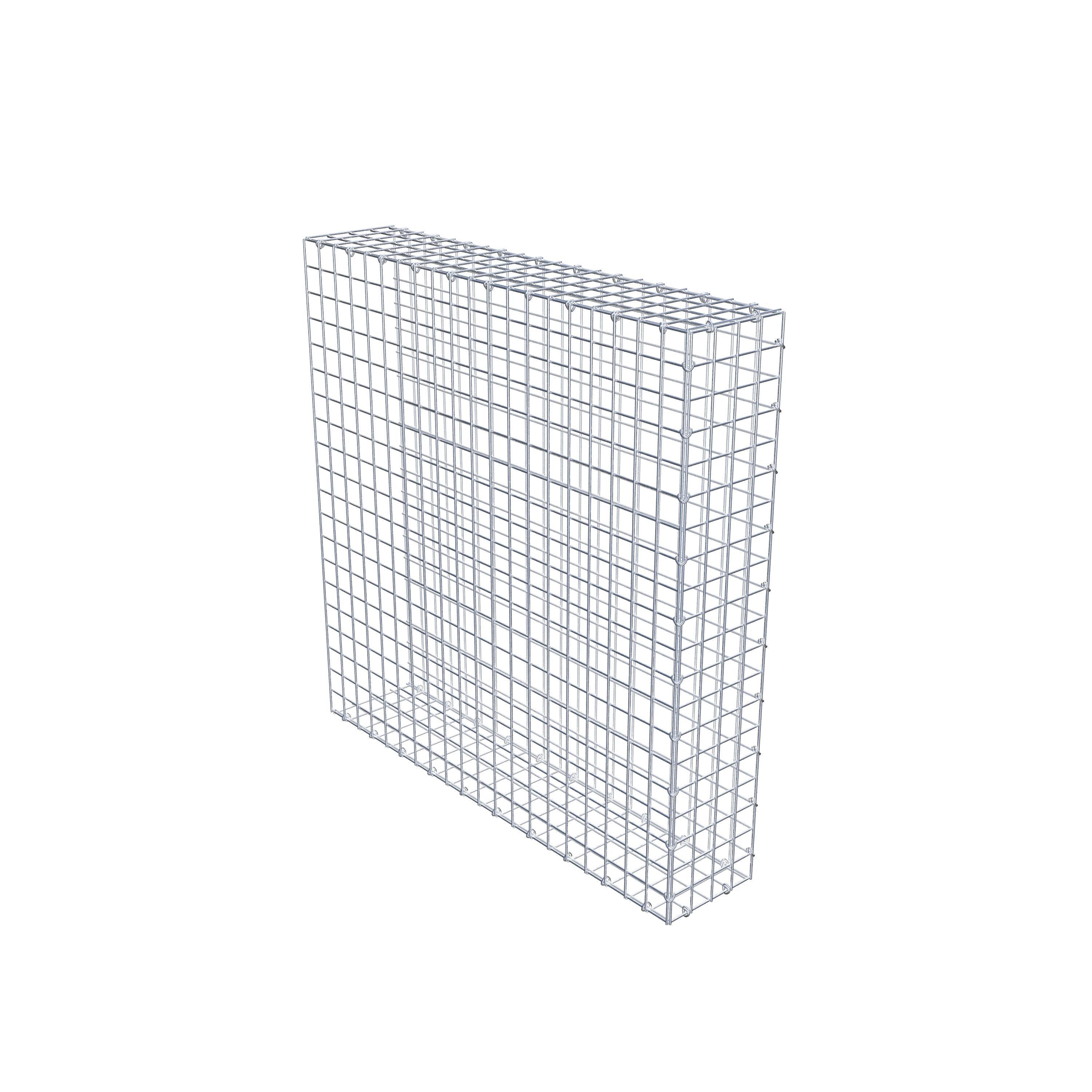 Monterad gabion typ 2 100 cm x 100 cm x 20 cm (L x H x D), maskstorlek 5 cm x 5 cm, C-ring