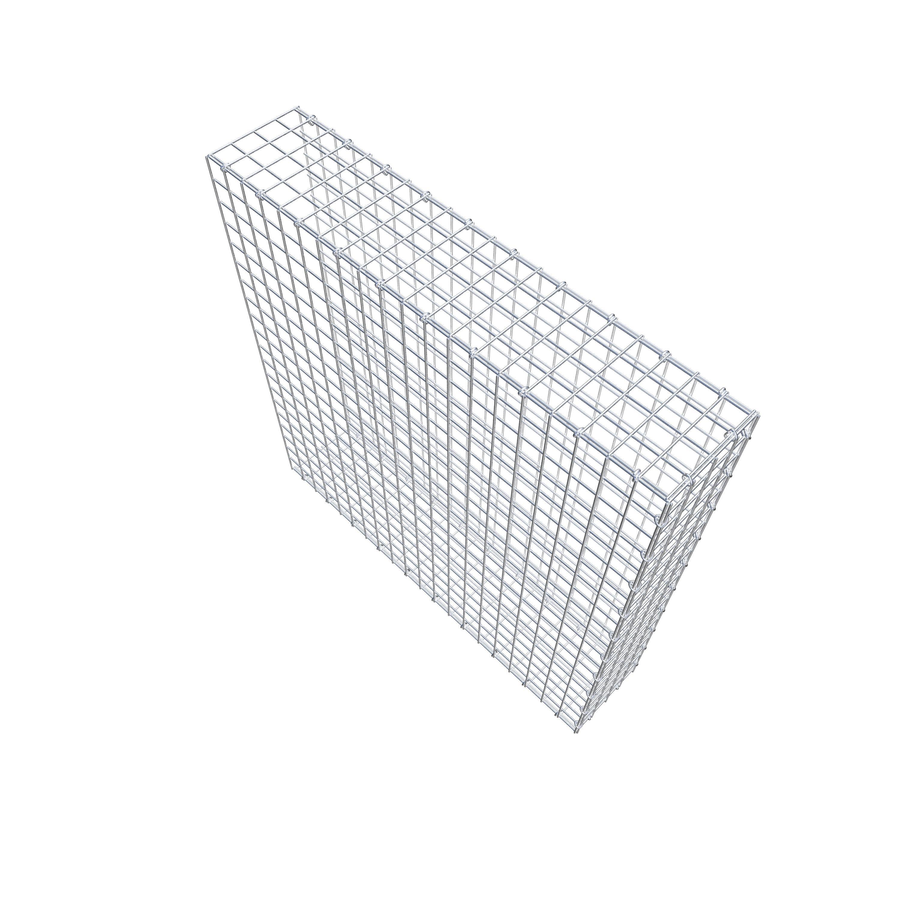 Monterad gabion typ 2 100 cm x 100 cm x 20 cm (L x H x D), maskstorlek 5 cm x 5 cm, C-ring