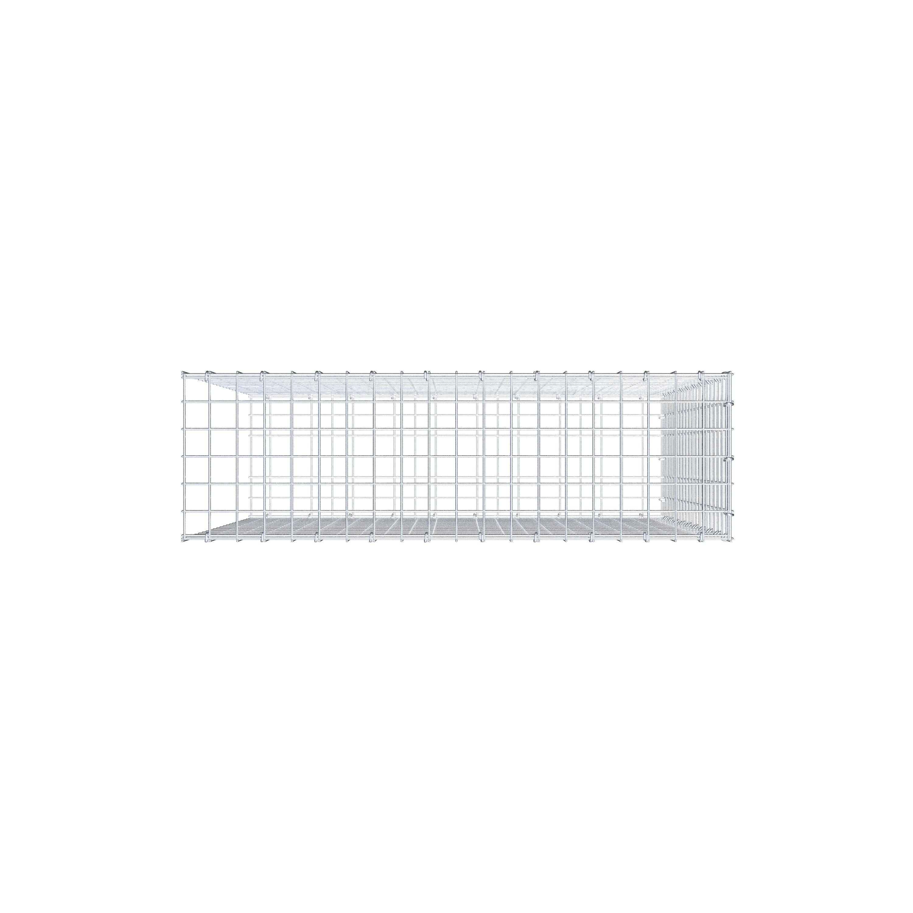 Monterad gabion typ 2 100 cm x 100 cm x 30 cm (L x H x D), maskstorlek 5 cm x 5 cm, C-ring