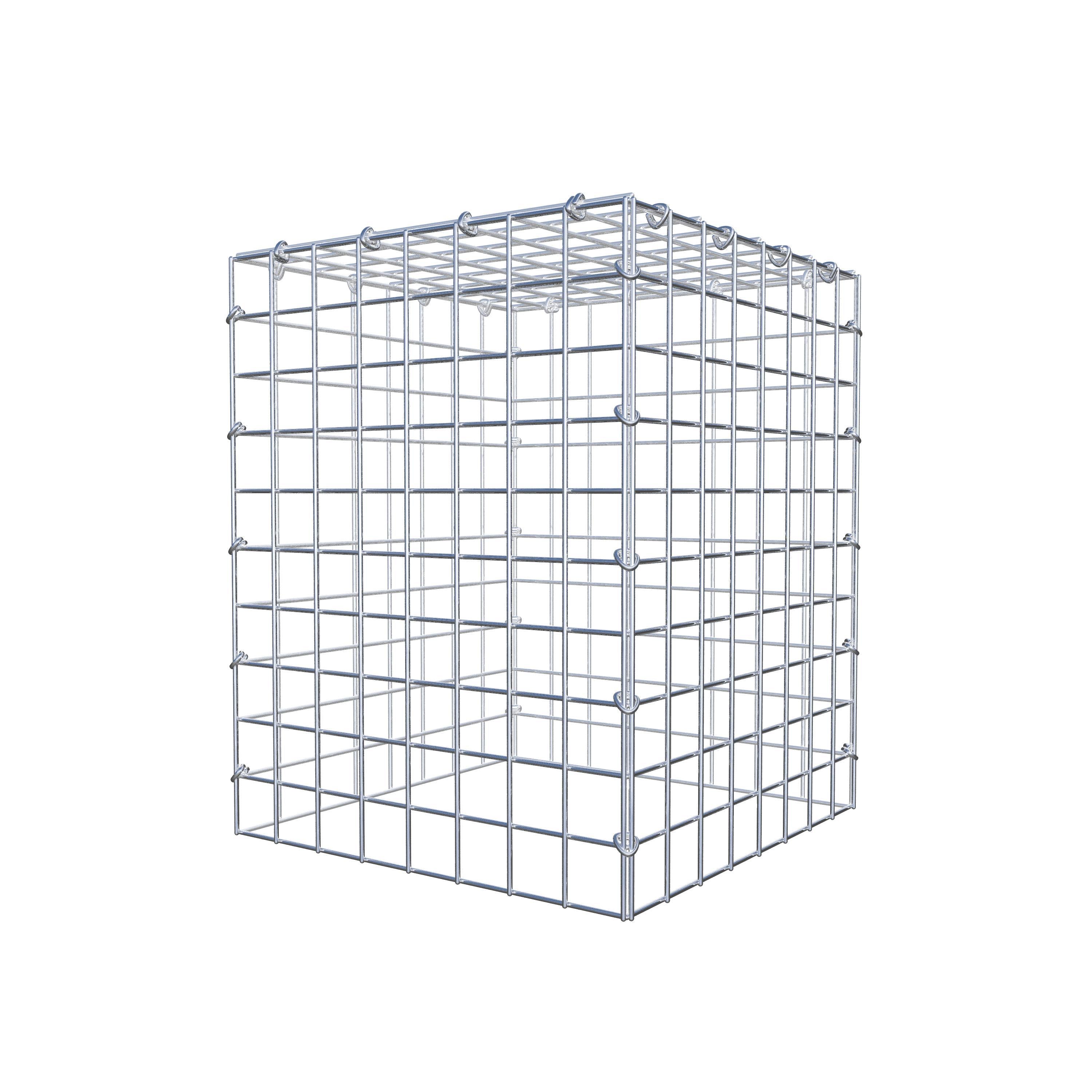 Monterad gabion typ 3 50 cm x 40 cm x 40 cm (L x H x D), maskstorlek 5 cm x 5 cm, C-ring