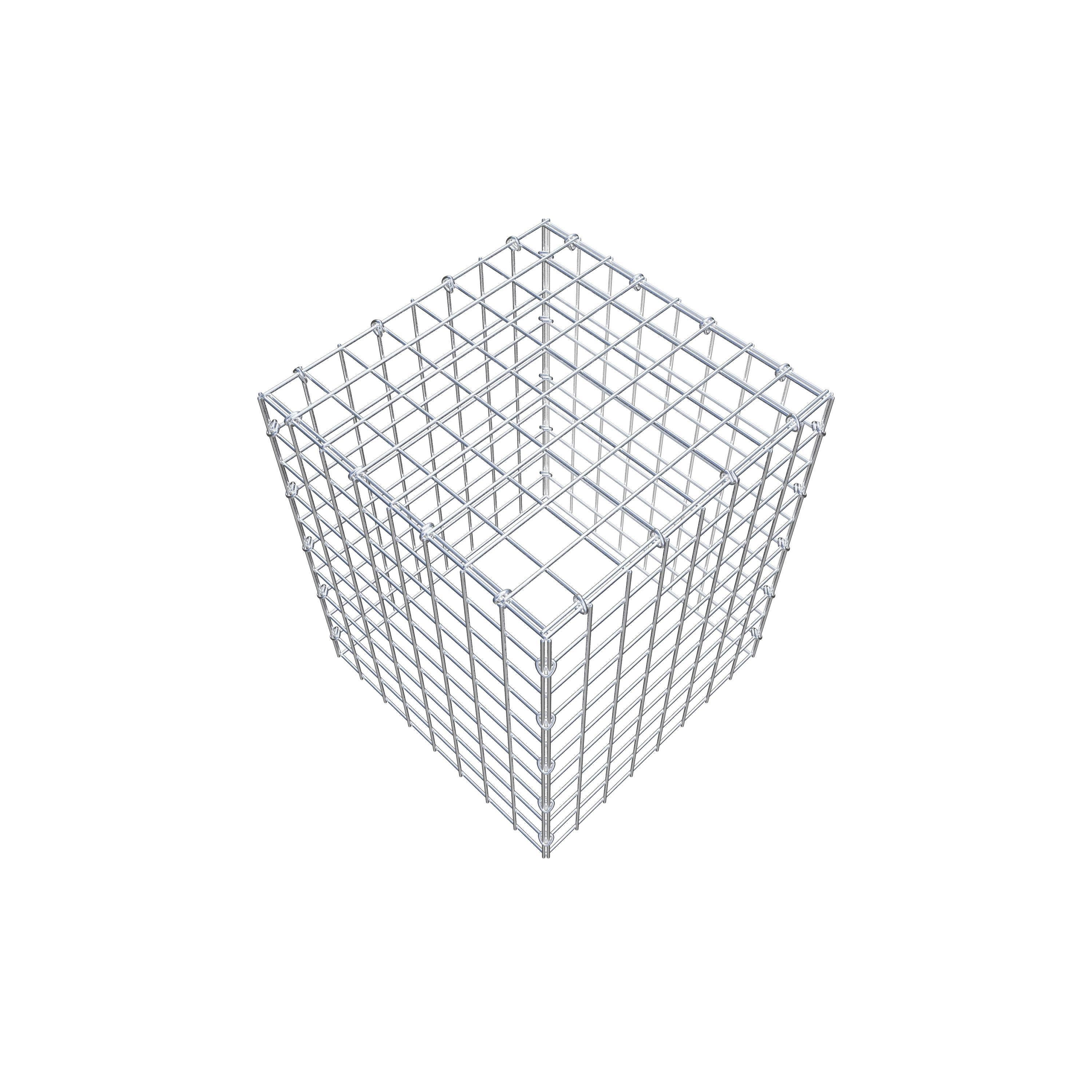 Monterad gabion typ 3 50 cm x 40 cm x 40 cm (L x H x D), maskstorlek 5 cm x 5 cm, C-ring