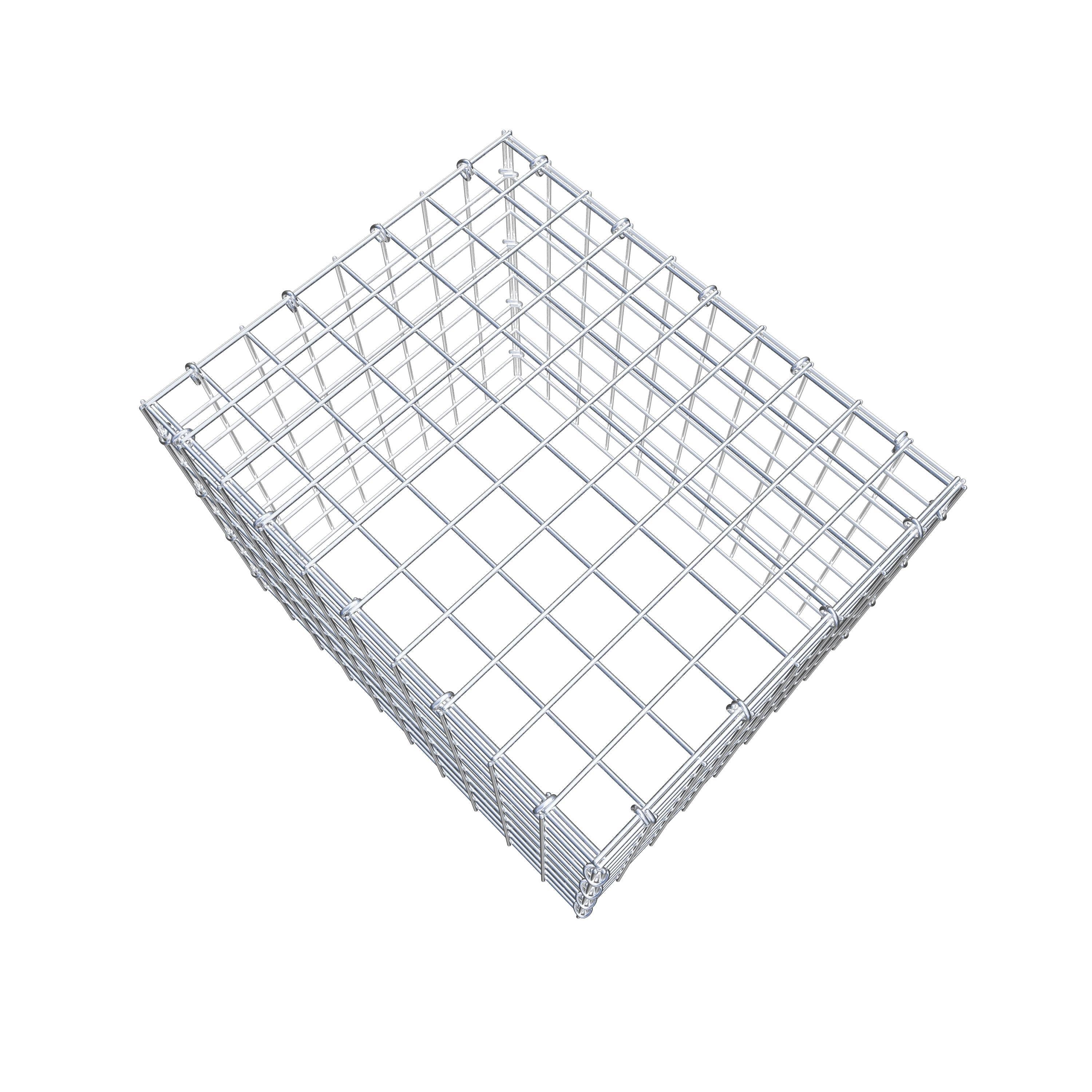 Monterad gabion typ 3 50 cm x 40 cm x 40 cm (L x H x D), maskstorlek 5 cm x 5 cm, C-ring