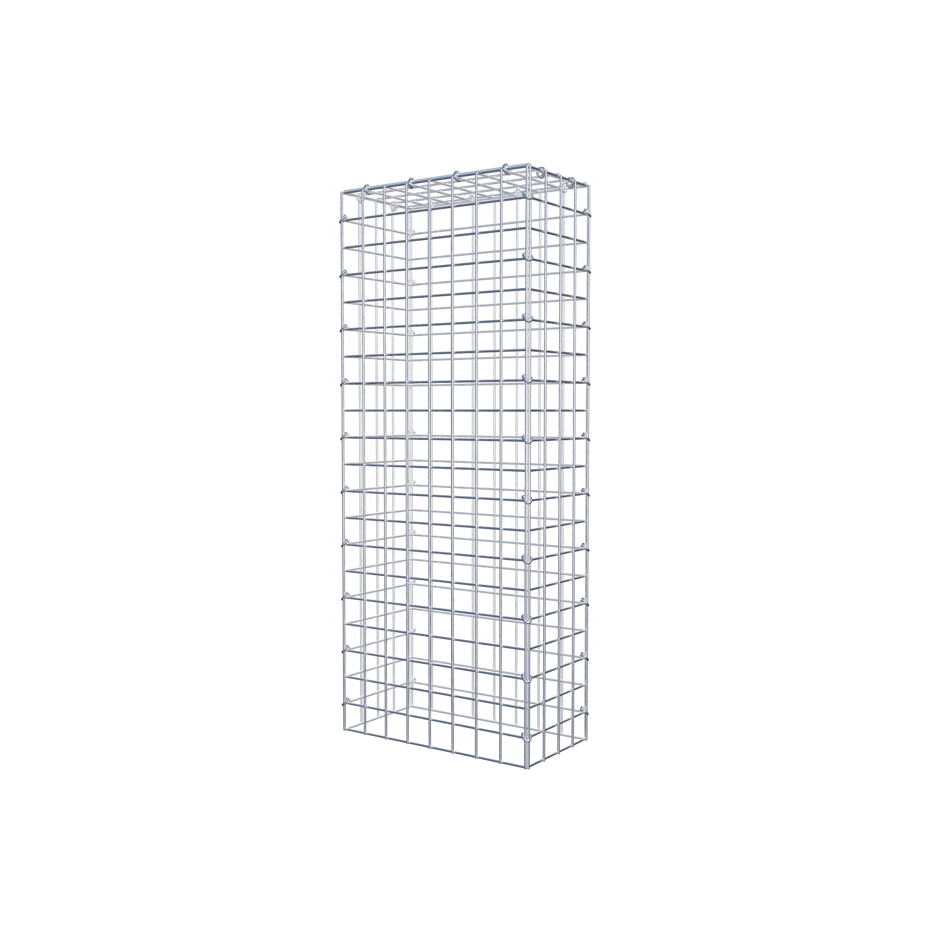 Monterad gabion typ 3 100 cm x 20 cm x 40 cm (L x H x D), maskstorlek 5 cm x 5 cm, C-ring