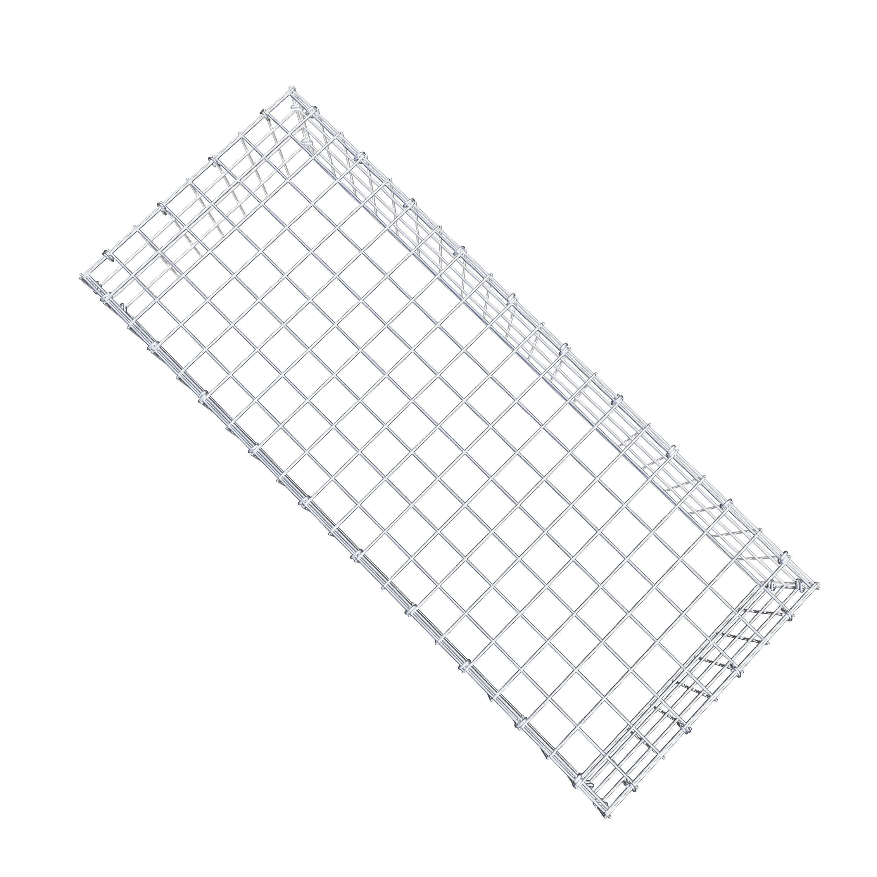 Monterad gabion typ 3 100 cm x 20 cm x 40 cm (L x H x D), maskstorlek 5 cm x 5 cm, C-ring