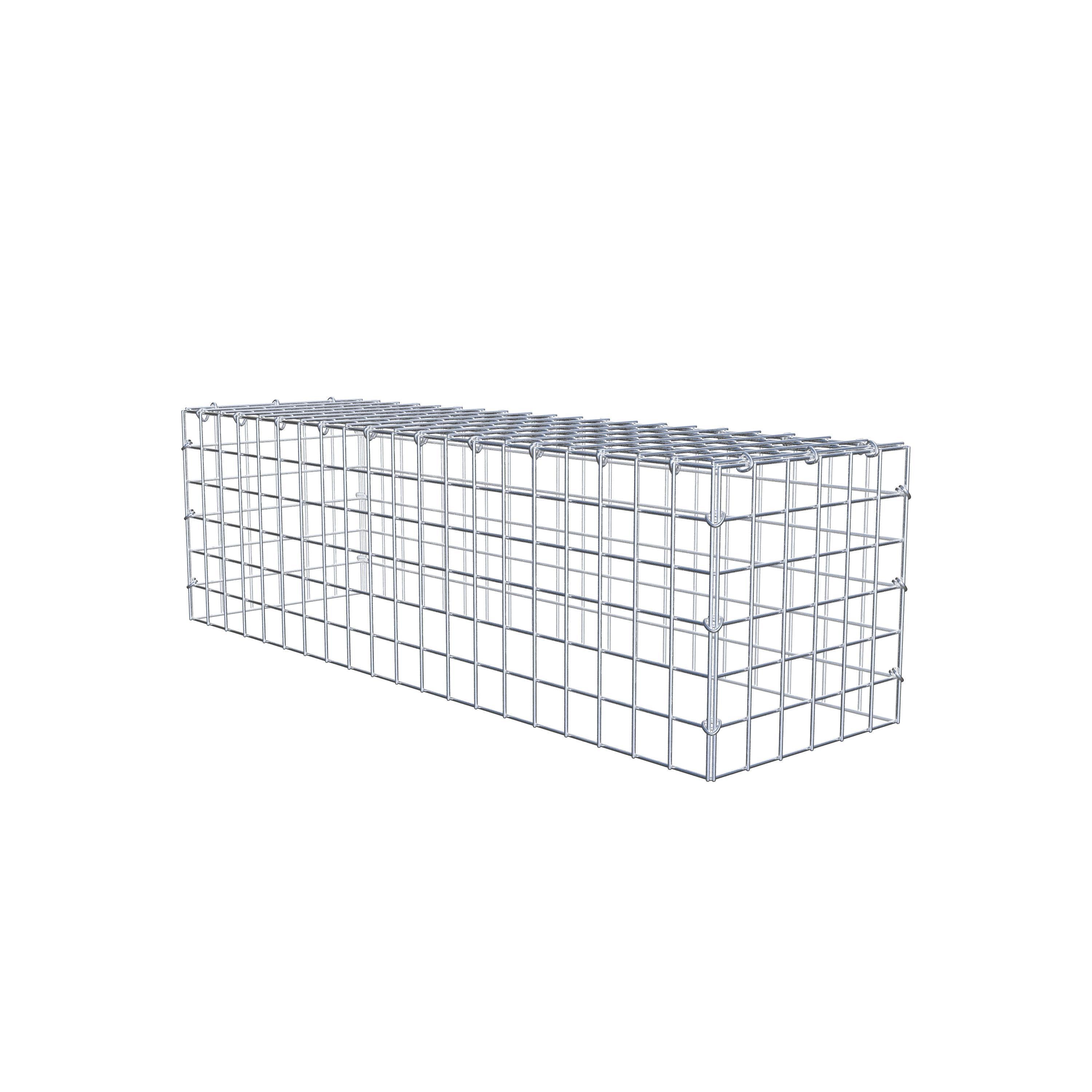 Monterad gabion typ 3 100 cm x 30 cm x 30 cm (L x H x D), maskstorlek 5 cm x 5 cm, C-ring