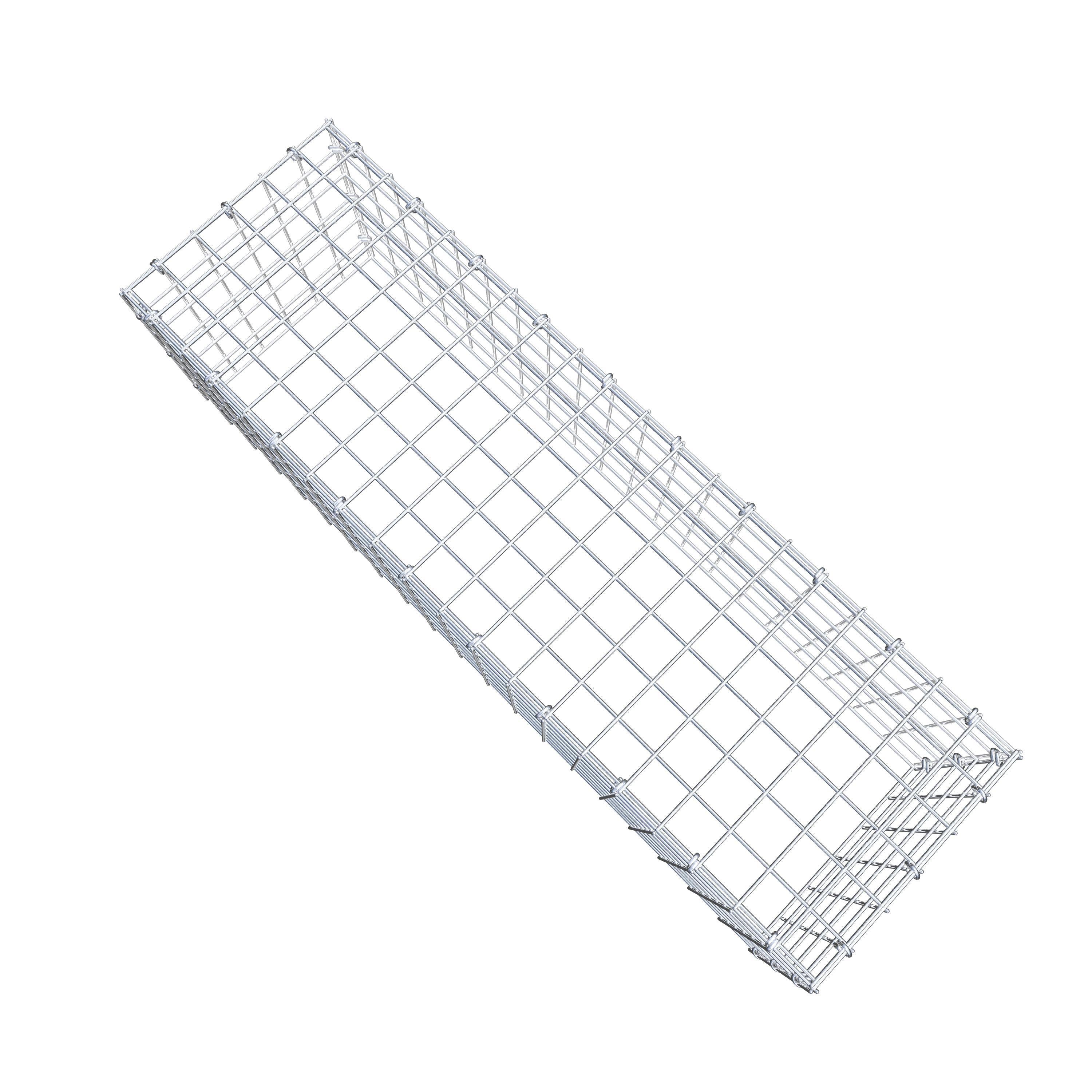 Monterad gabion typ 3 100 cm x 30 cm x 30 cm (L x H x D), maskstorlek 5 cm x 5 cm, C-ring