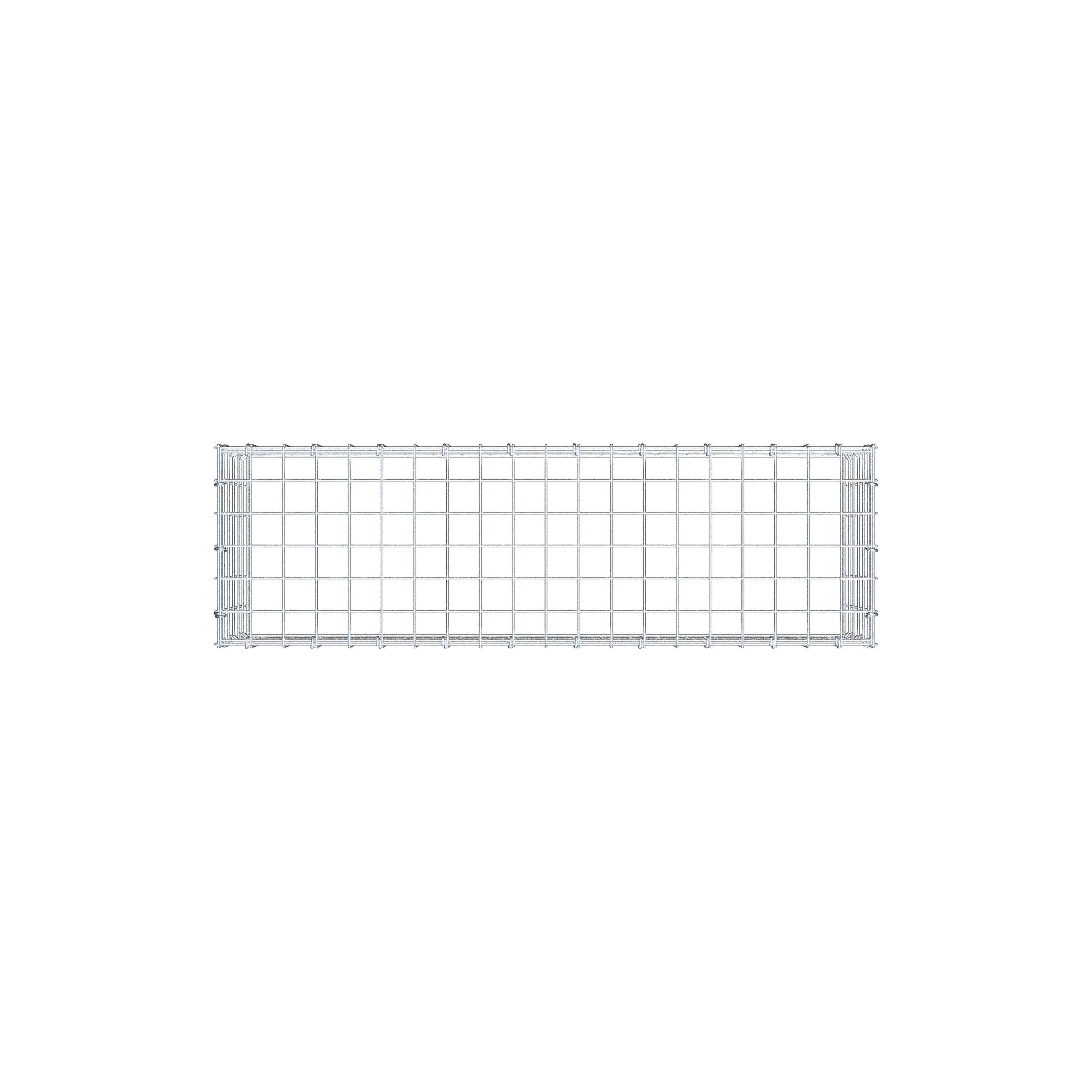 Monterad gabion typ 3 100 cm x 30 cm x 30 cm (L x H x D), maskstorlek 5 cm x 5 cm, C-ring