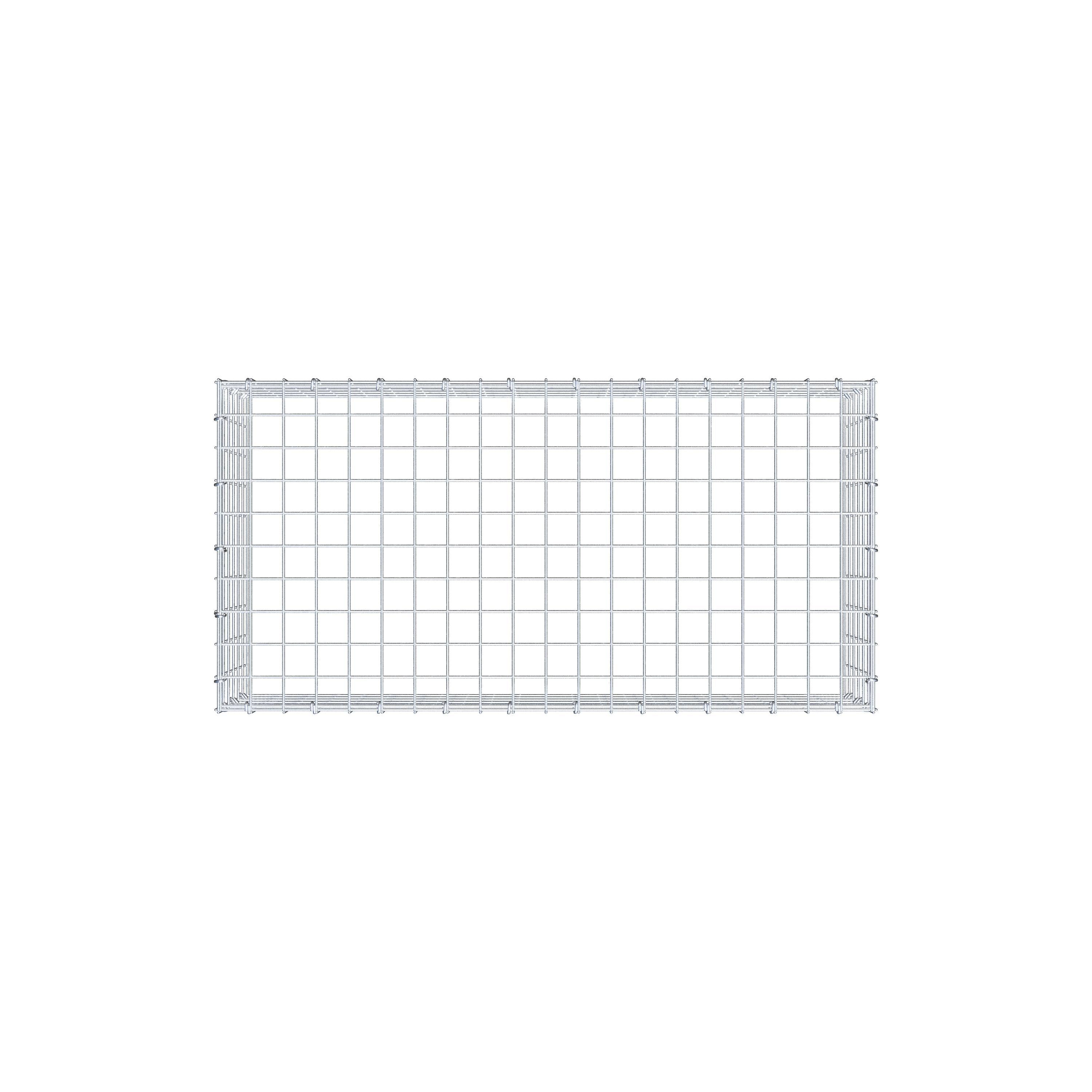 Monterad gabion typ 3 100 cm x 30 cm x 50 cm (L x H x D), maskstorlek 5 cm x 5 cm, C-ring