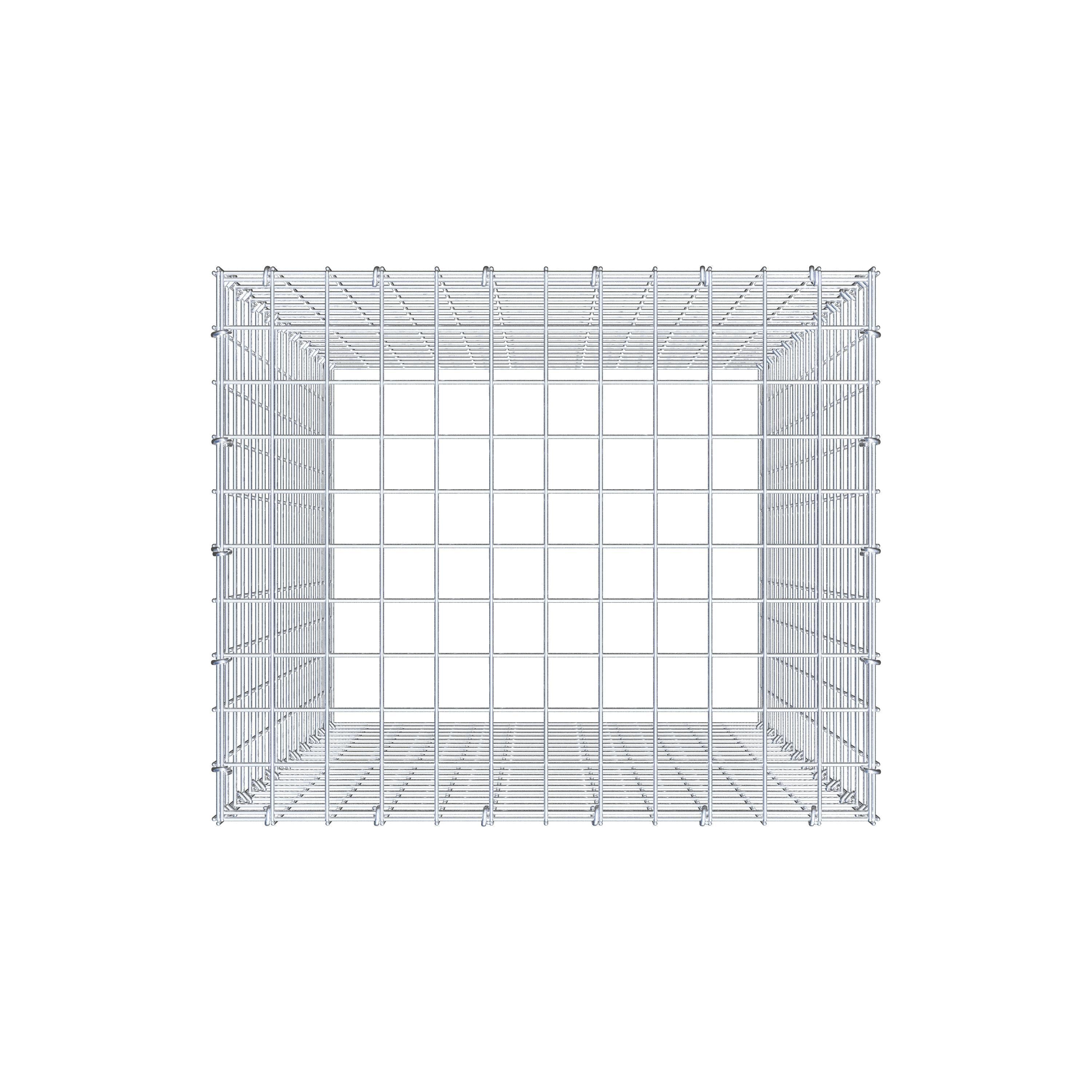 Monterad gabion typ 3 100 cm x 60 cm x 50 cm (L x H x D), maskstorlek 5 cm x 5 cm, C-ring