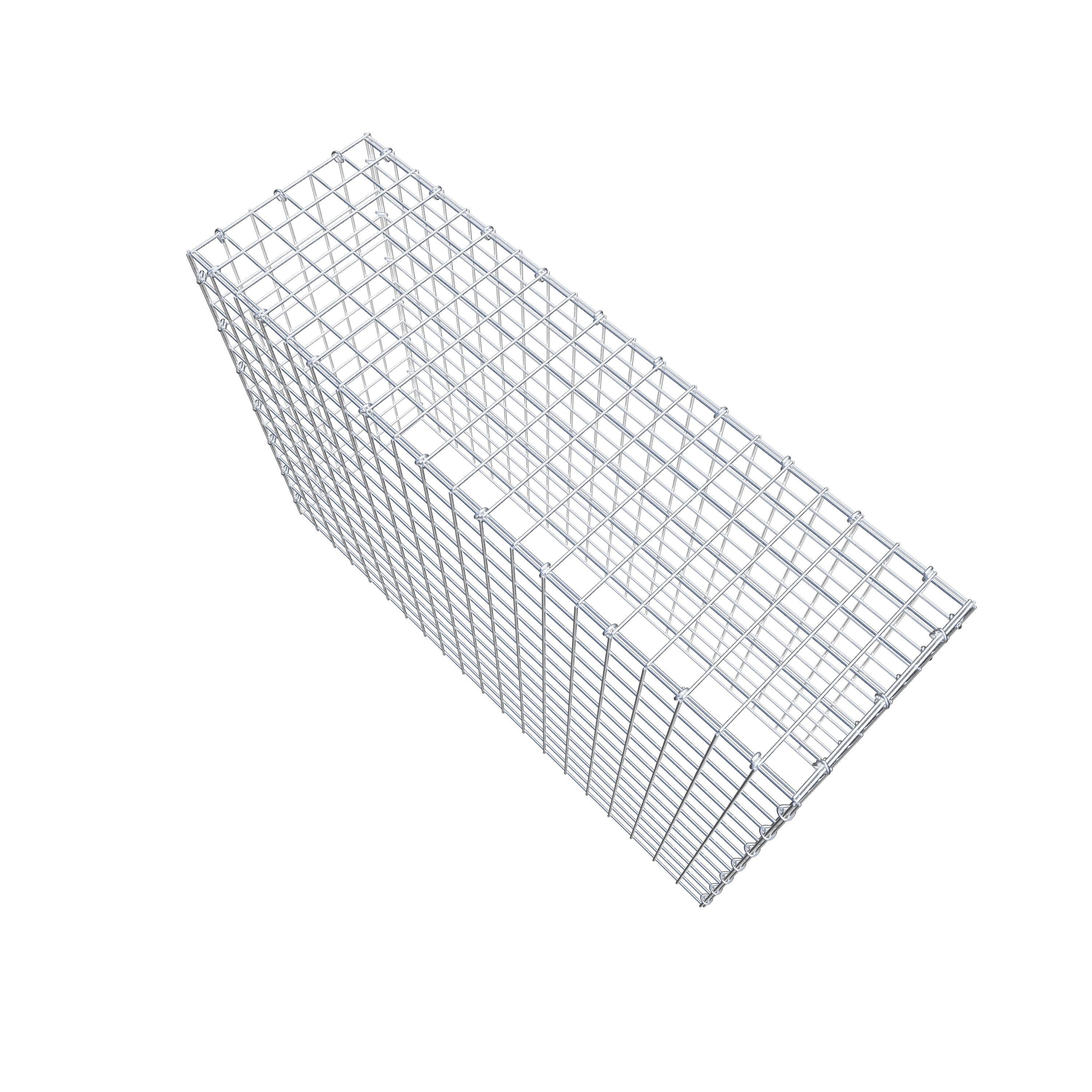 Monterad gabion typ 3 100 cm x 70 cm x 30 cm (L x H x D), maskstorlek 5 cm x 5 cm, C-ring