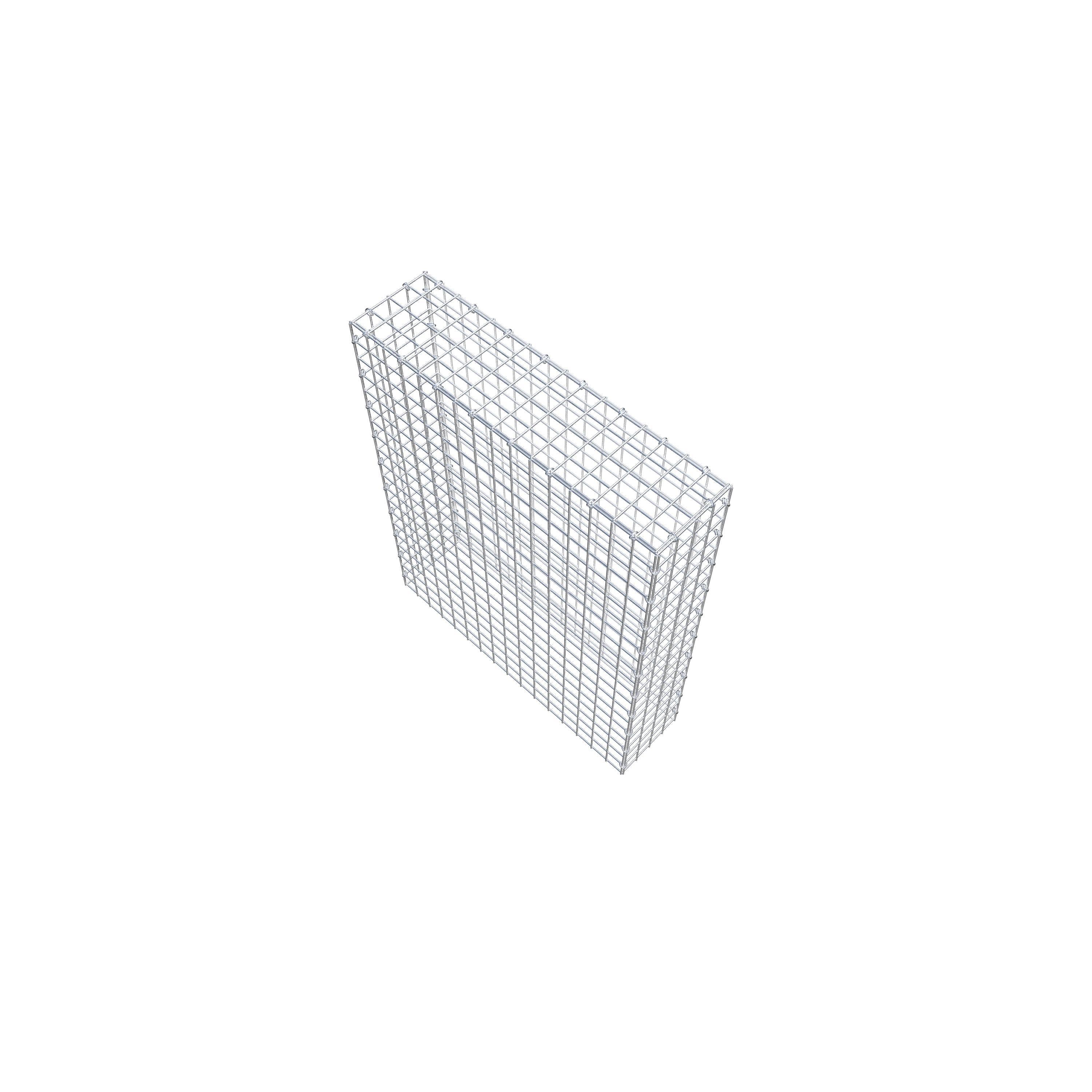 Monterad gabion typ 3 100 cm x 80 cm x 20 cm (L x H x D), maskstorlek 5 cm x 5 cm, C-ring