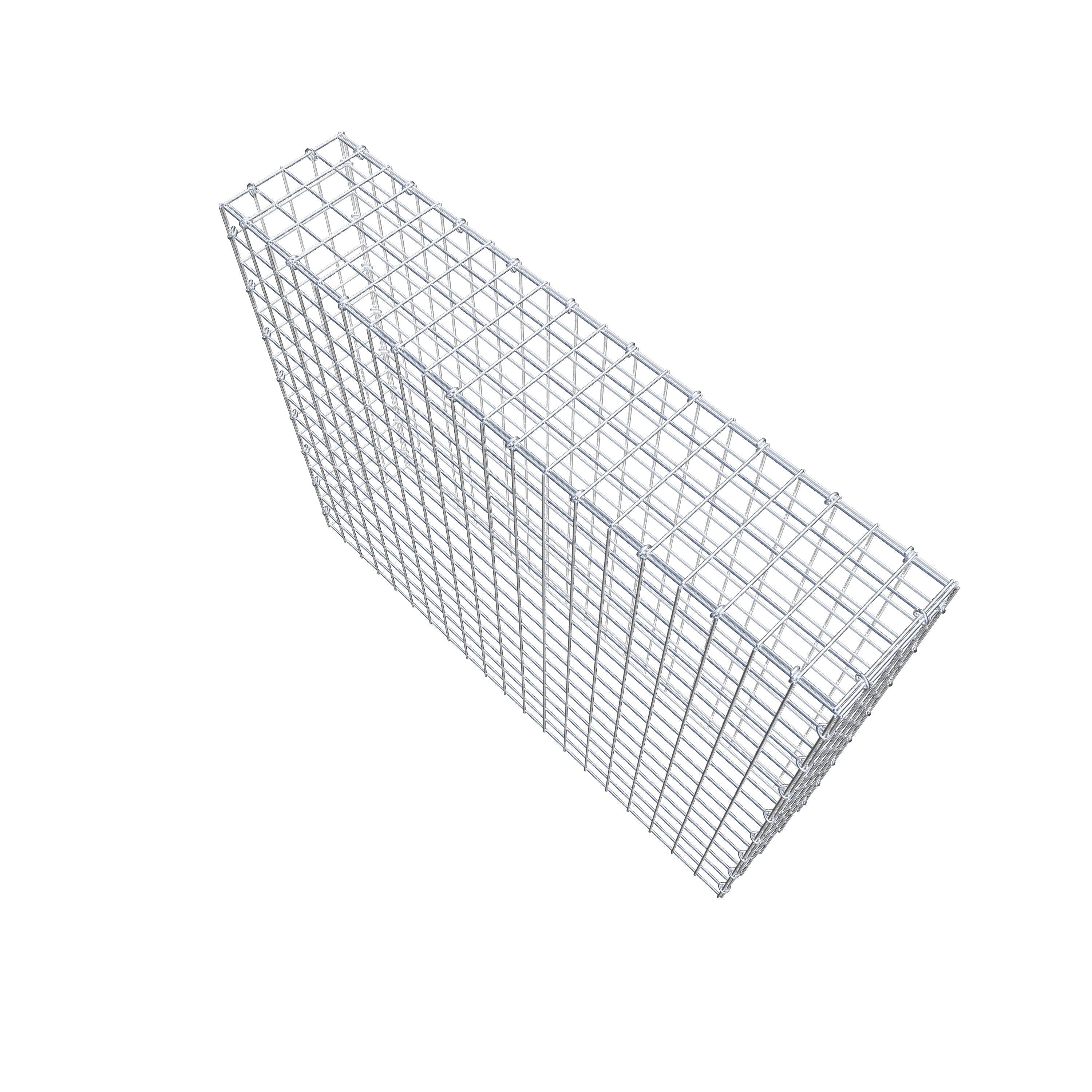 Monterad gabion typ 3 100 cm x 80 cm x 20 cm (L x H x D), maskstorlek 5 cm x 5 cm, C-ring