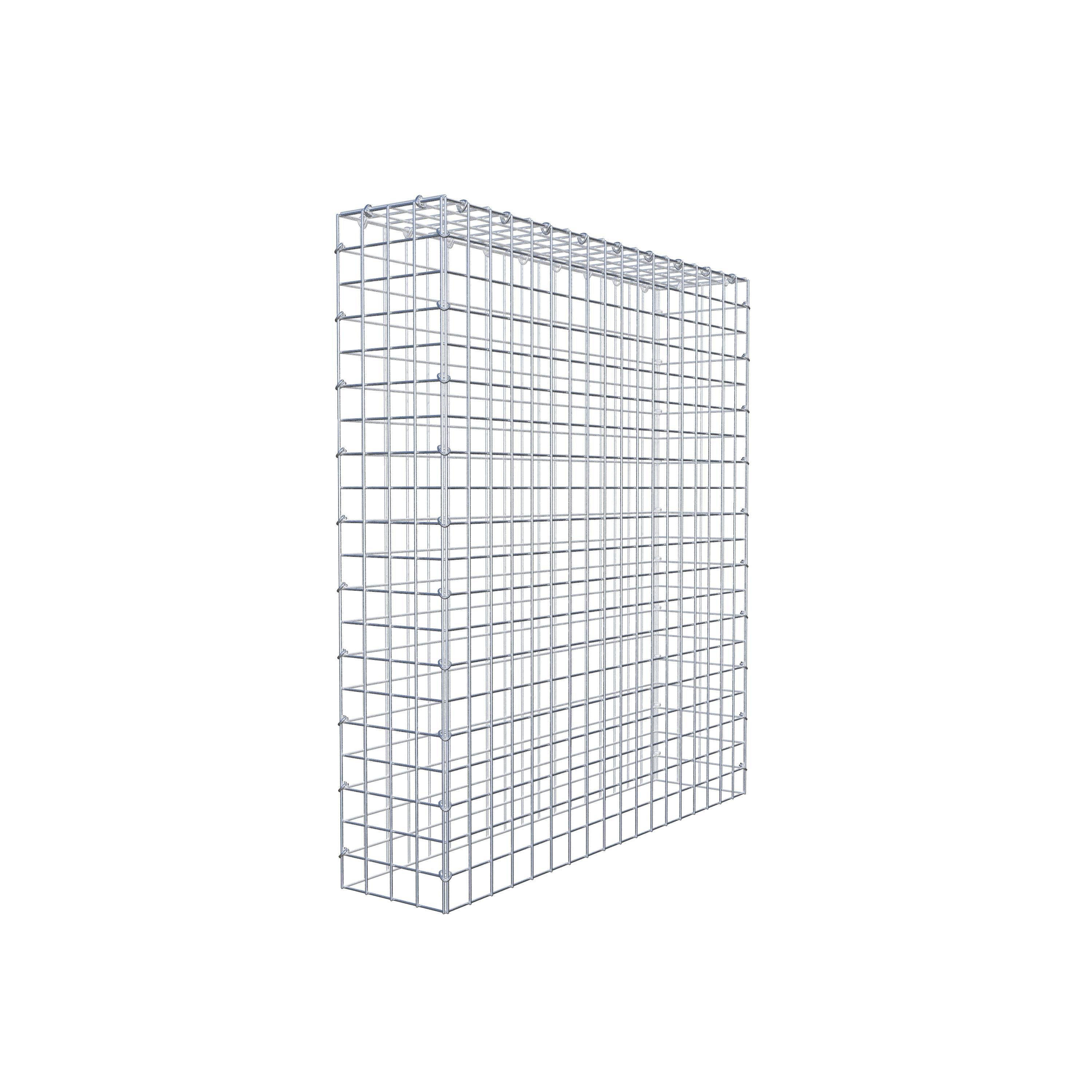 Monterad gabion typ 3 100 cm x 90 cm x 20 cm (L x H x D), maskstorlek 5 cm x 5 cm, C-ring