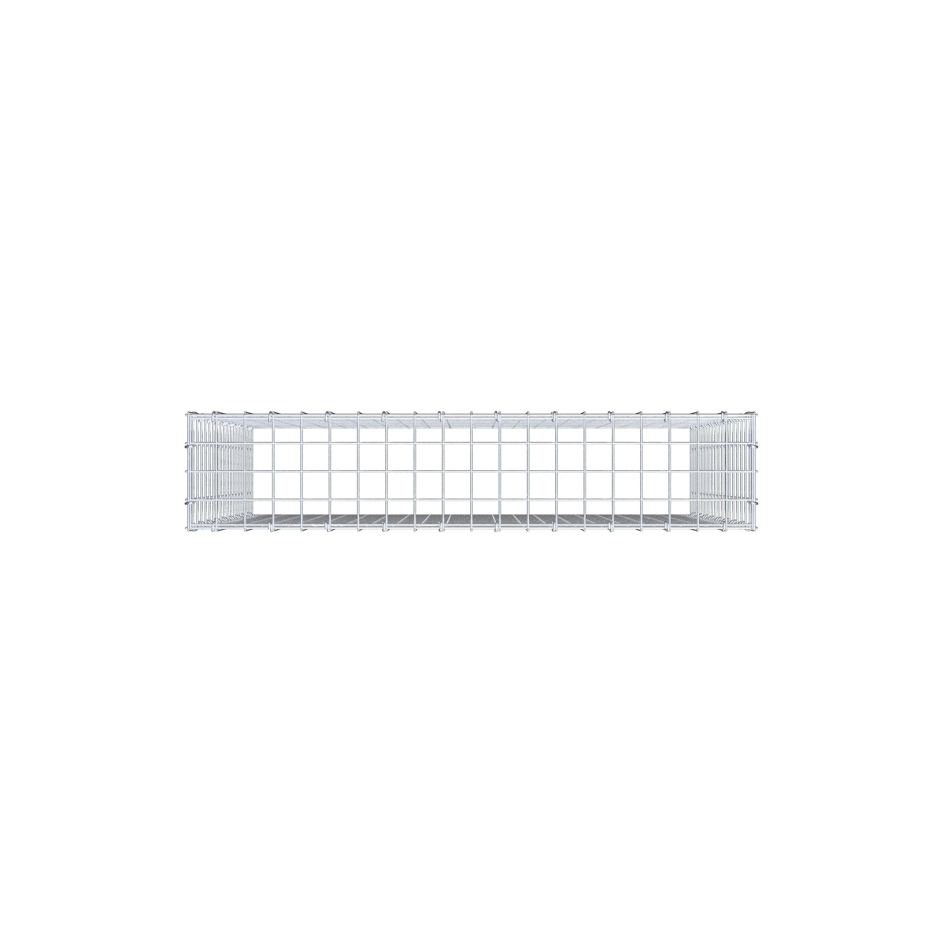 Monterad gabion typ 3 100 cm x 90 cm x 20 cm (L x H x D), maskstorlek 5 cm x 5 cm, C-ring