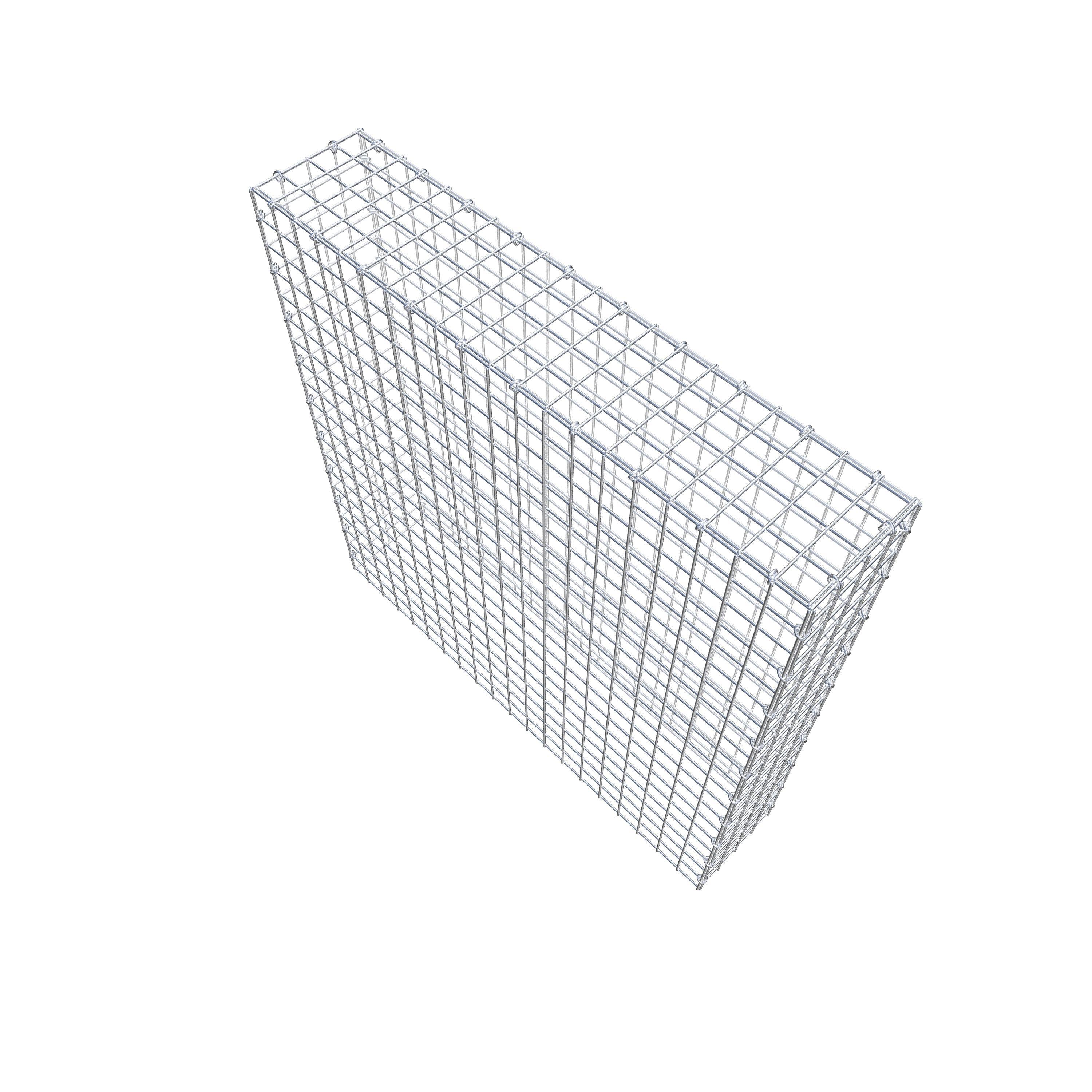 Monterad gabion typ 3 100 cm x 100 cm x 20 cm (L x H x D), maskstorlek 5 cm x 5 cm, C-ring