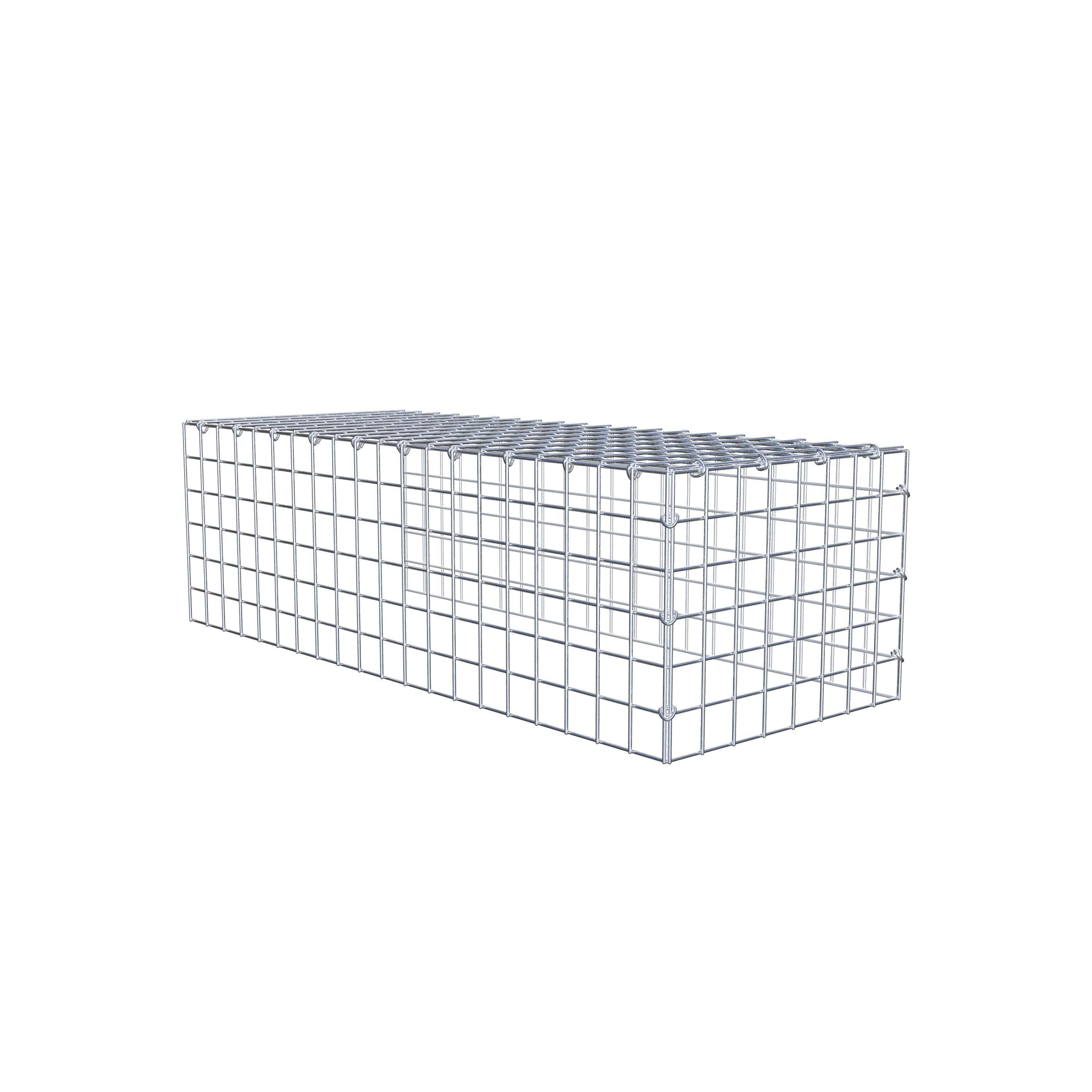 Monterad gabion typ 4 100 cm x 30 cm x 40 cm (L x H x D), maskstorlek 5 cm x 5 cm, C-ring