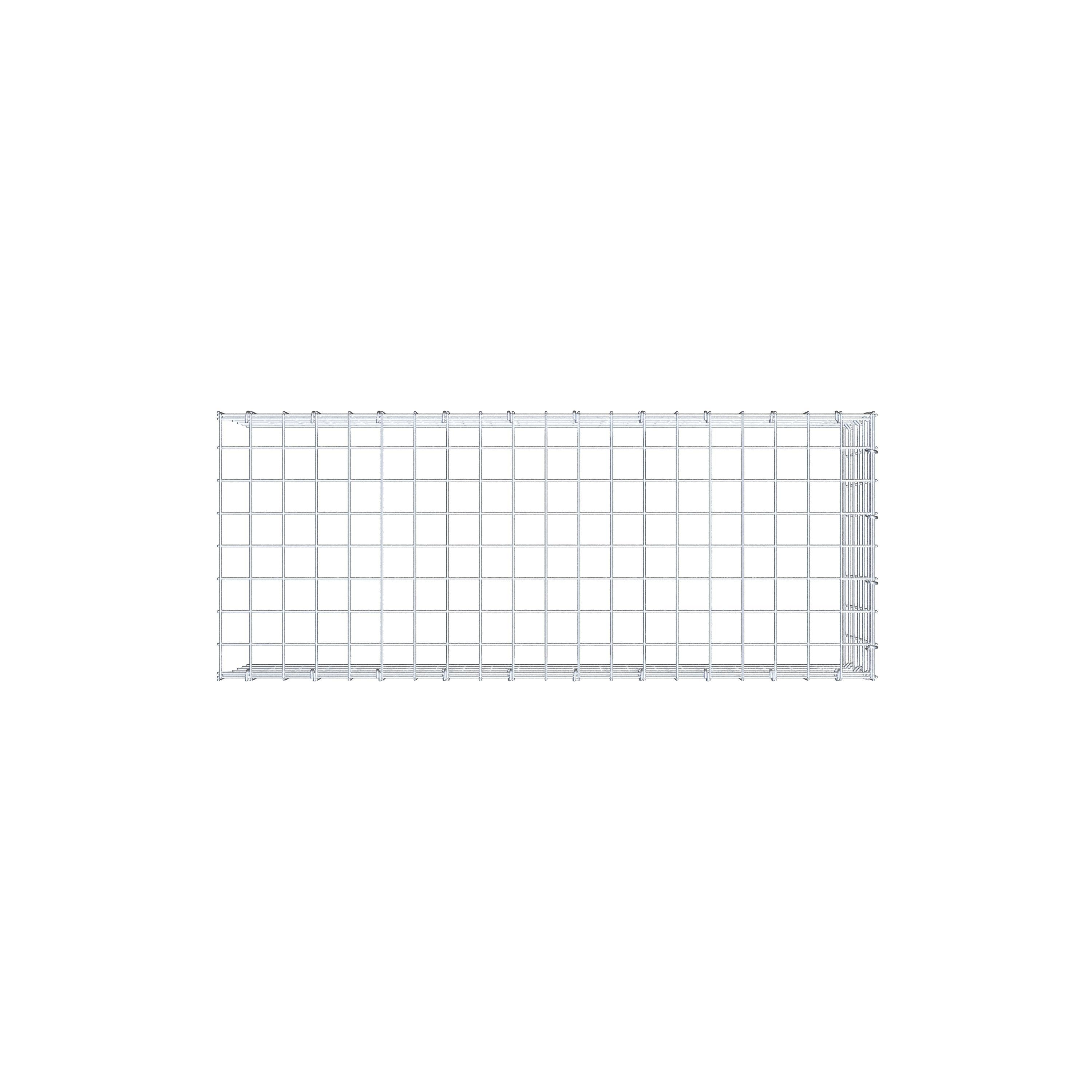 Monterad gabion typ 4 100 cm x 30 cm x 40 cm (L x H x D), maskstorlek 5 cm x 5 cm, C-ring