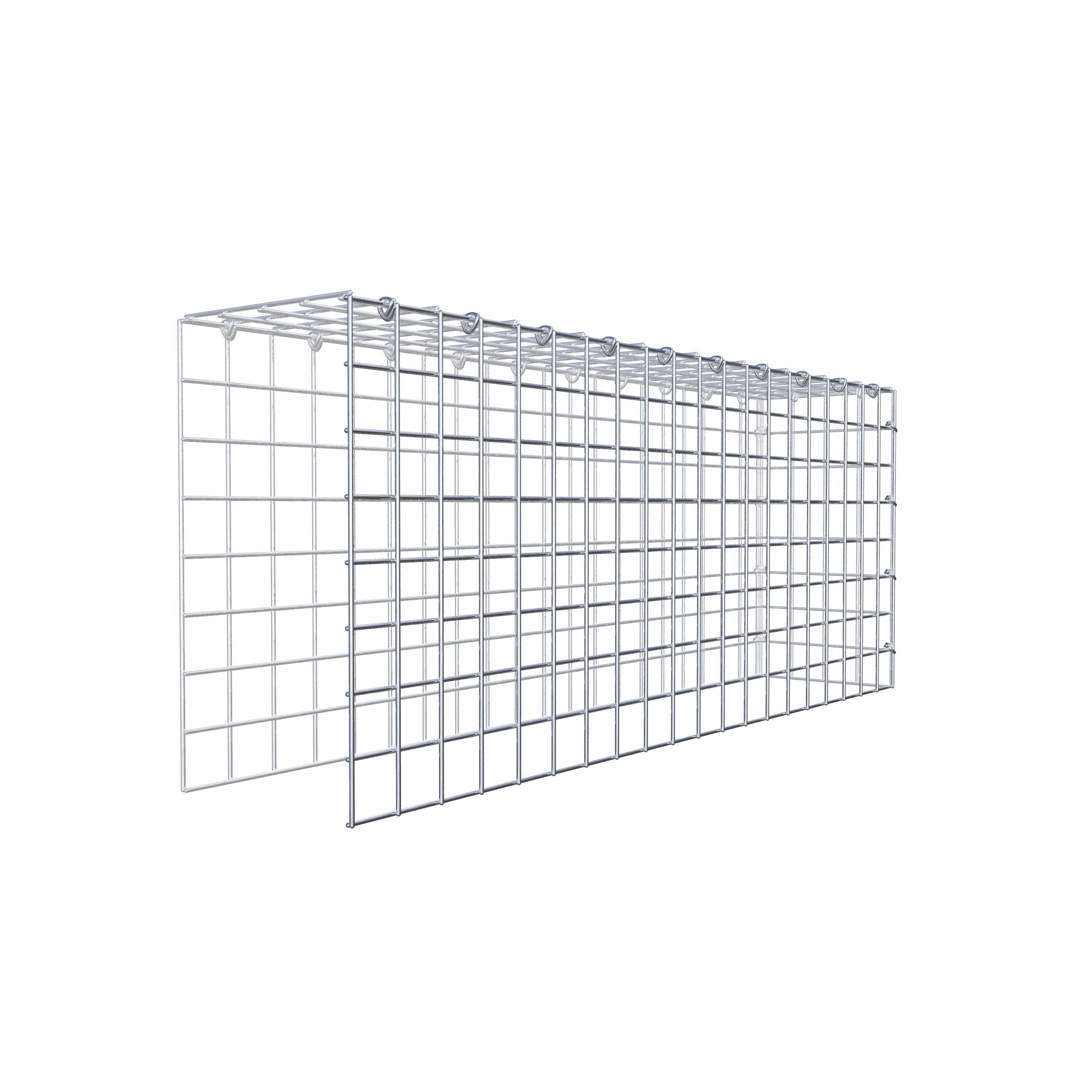 Monterad gabion typ 4 100 cm x 40 cm x 20 cm (L x H x D), maskstorlek 5 cm x 5 cm, C-ring