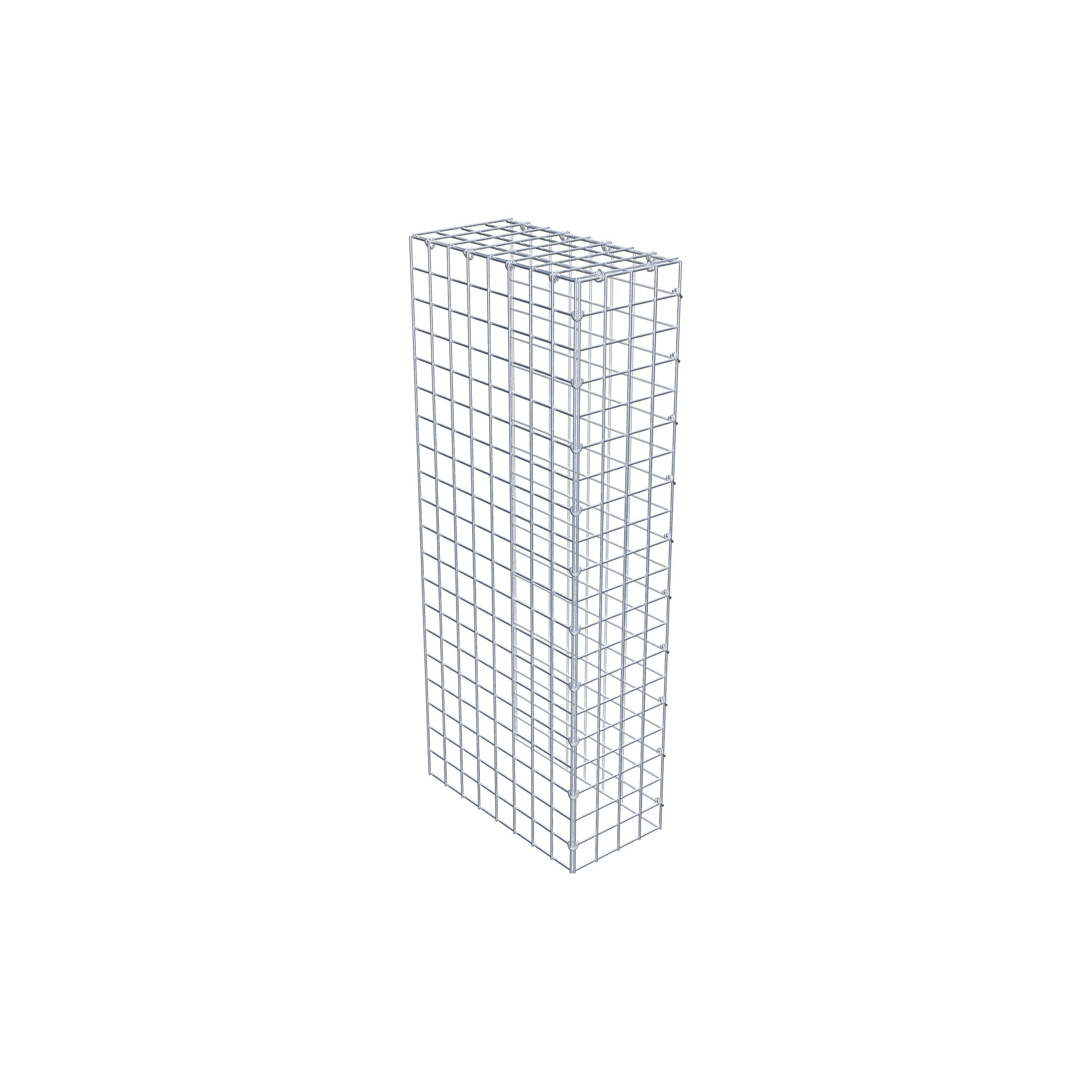 Monterad gabion typ 4 100 cm x 40 cm x 20 cm (L x H x D), maskstorlek 5 cm x 5 cm, C-ring