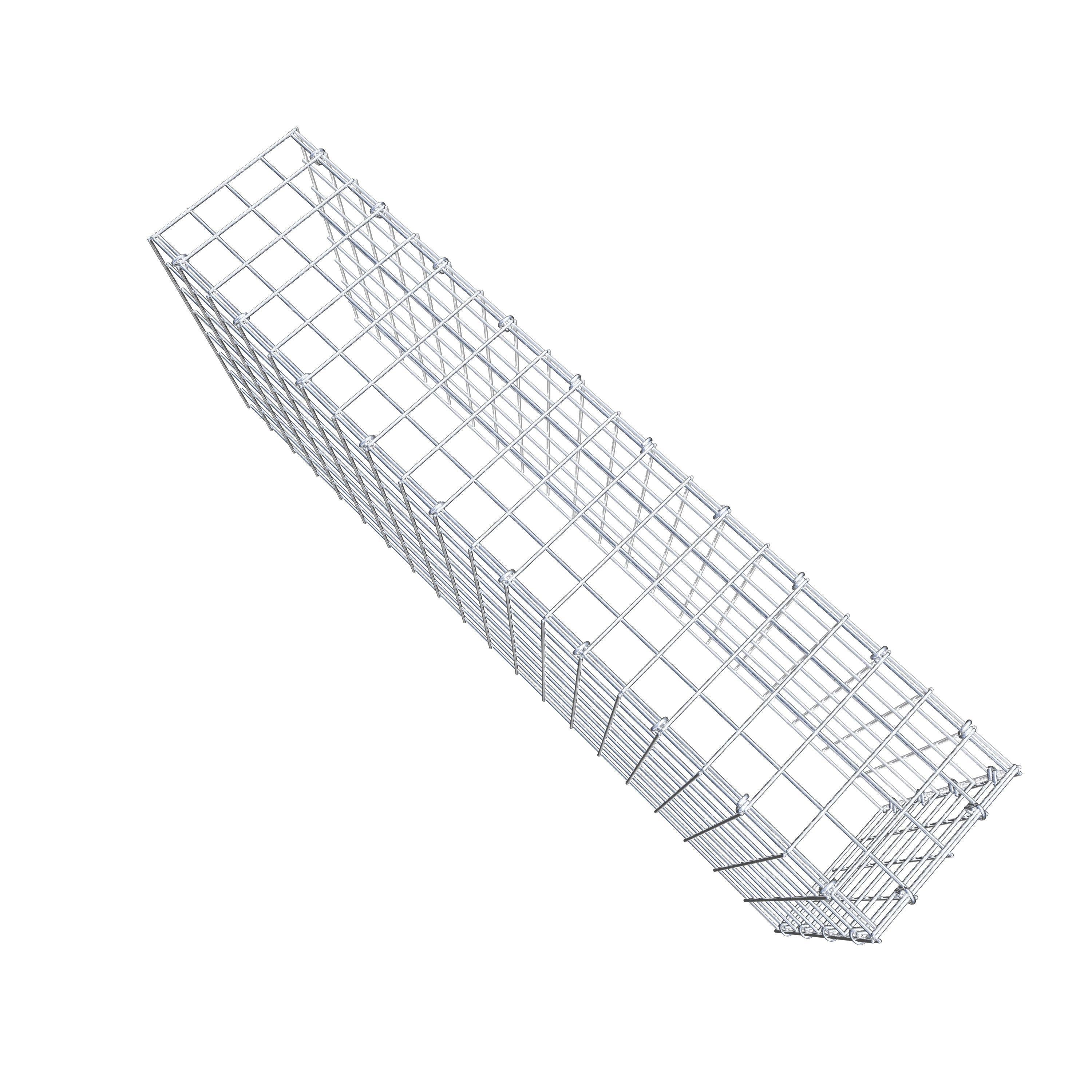 Monterad gabion typ 4 100 cm x 40 cm x 20 cm (L x H x D), maskstorlek 5 cm x 5 cm, C-ring