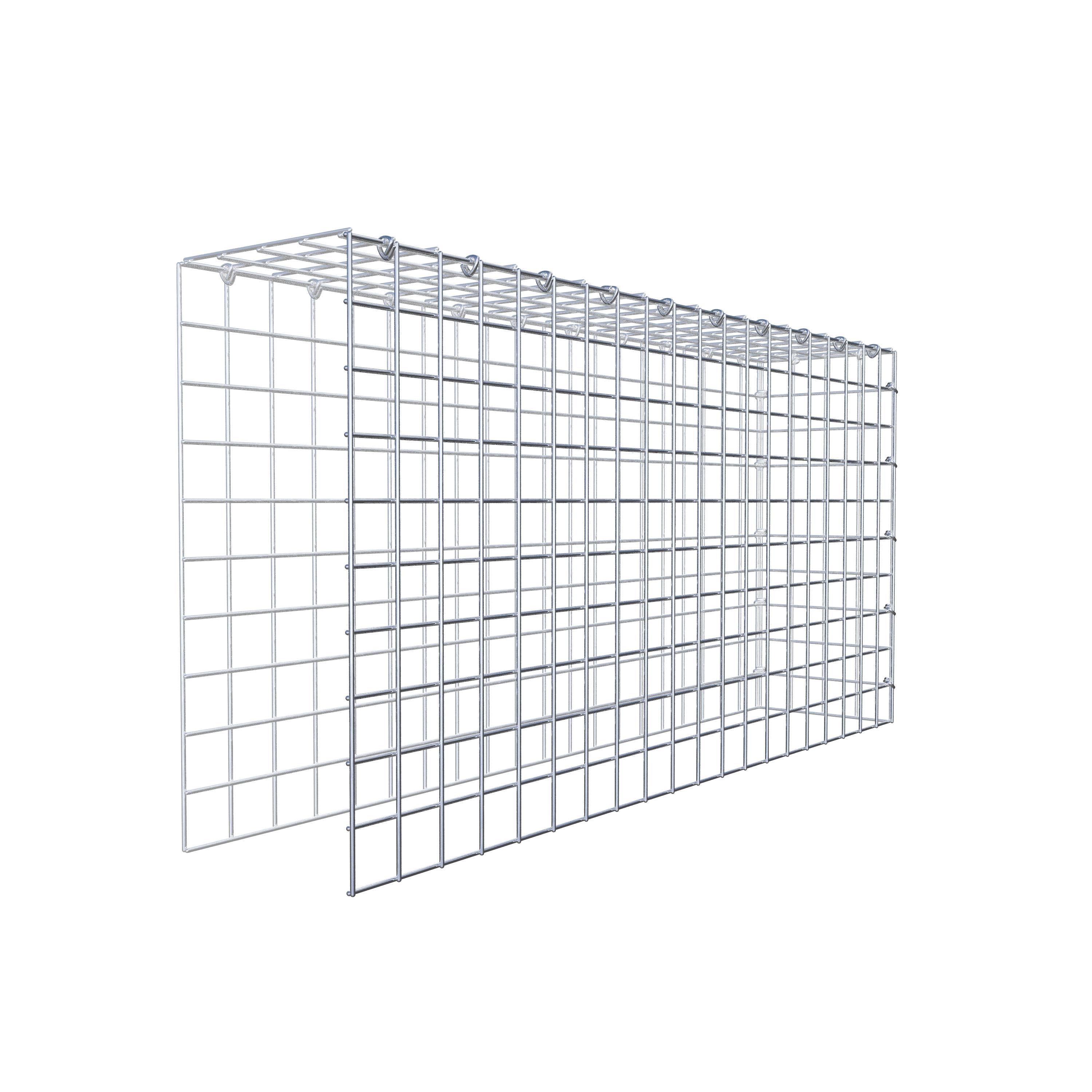 Monterad gabion typ 4 100 cm x 50 cm x 20 cm (L x H x D), maskstorlek 5 cm x 5 cm, C-ring