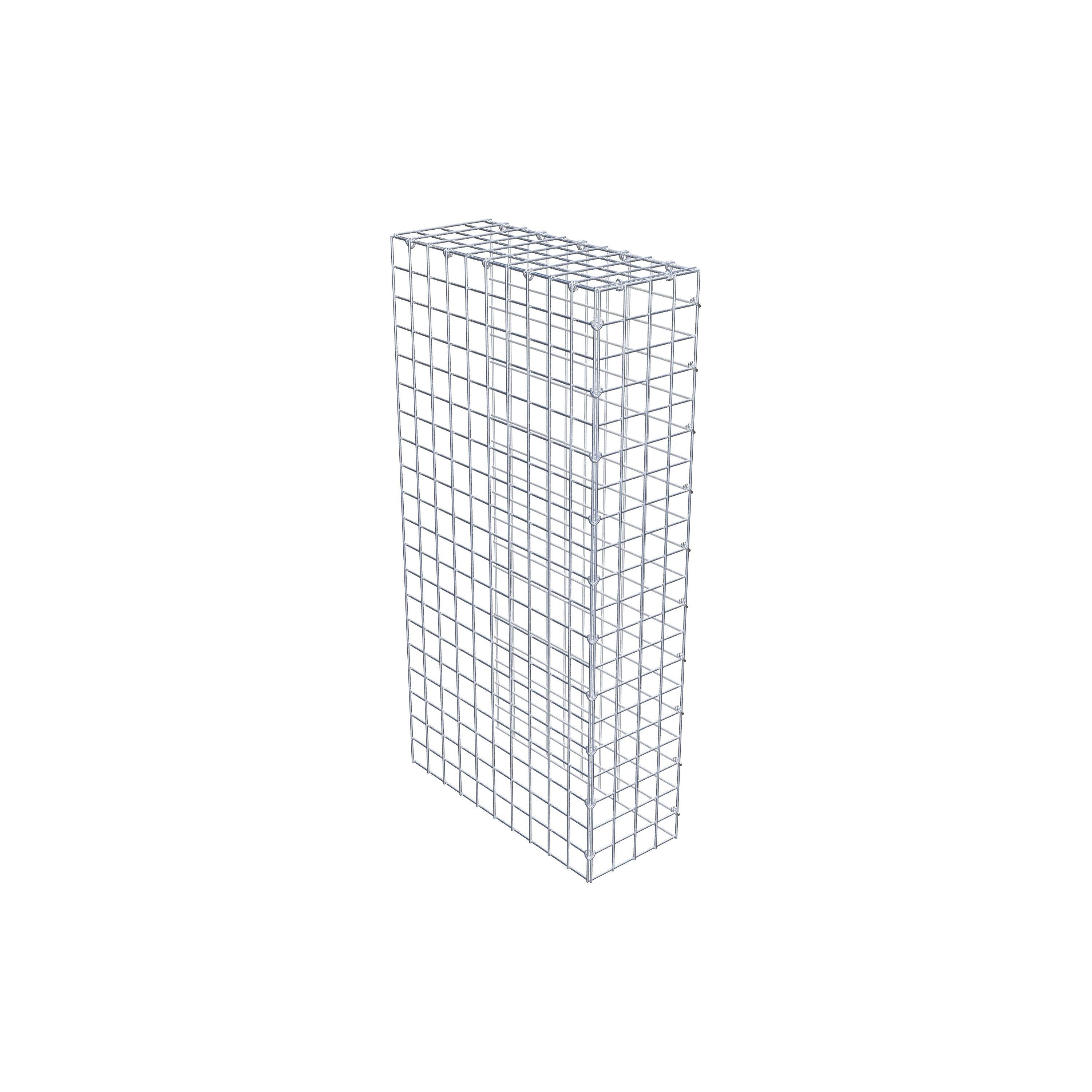 Monterad gabion typ 4 100 cm x 50 cm x 20 cm (L x H x D), maskstorlek 5 cm x 5 cm, C-ring