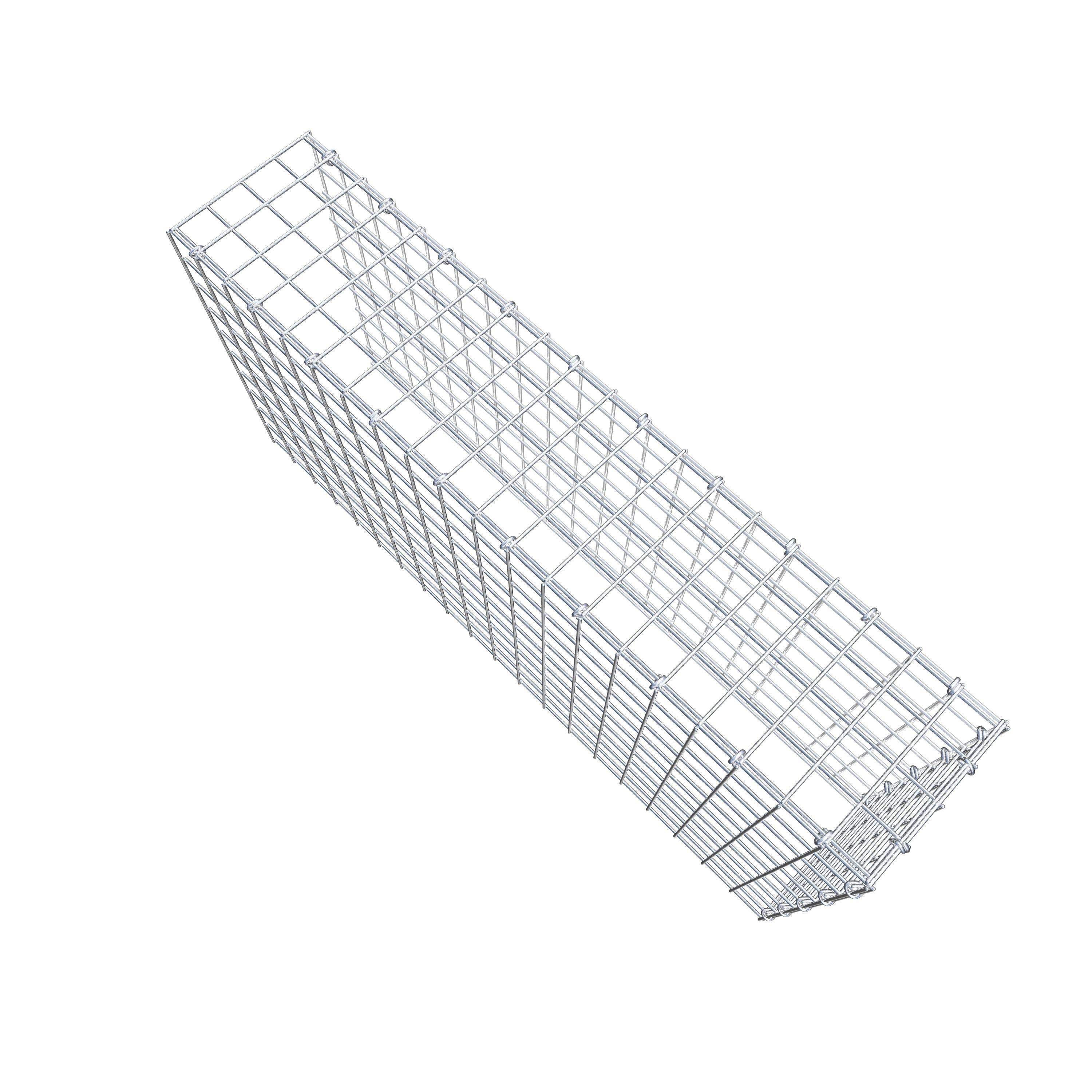 Monterad gabion typ 4 100 cm x 50 cm x 20 cm (L x H x D), maskstorlek 5 cm x 5 cm, C-ring