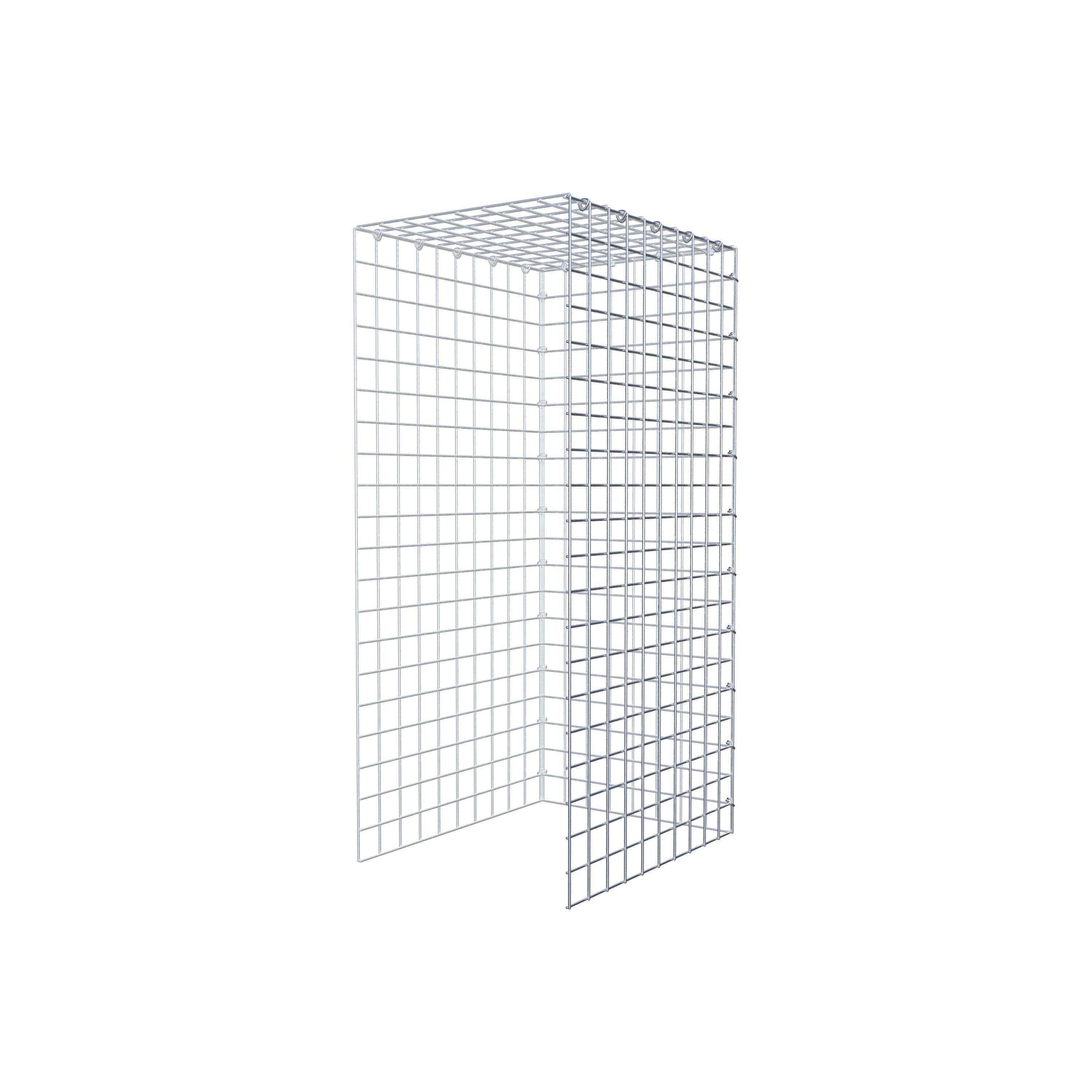 Monterad gabion typ 4 100 cm x 50 cm x 40 cm (L x H x D), maskstorlek 5 cm x 5 cm, C-ring