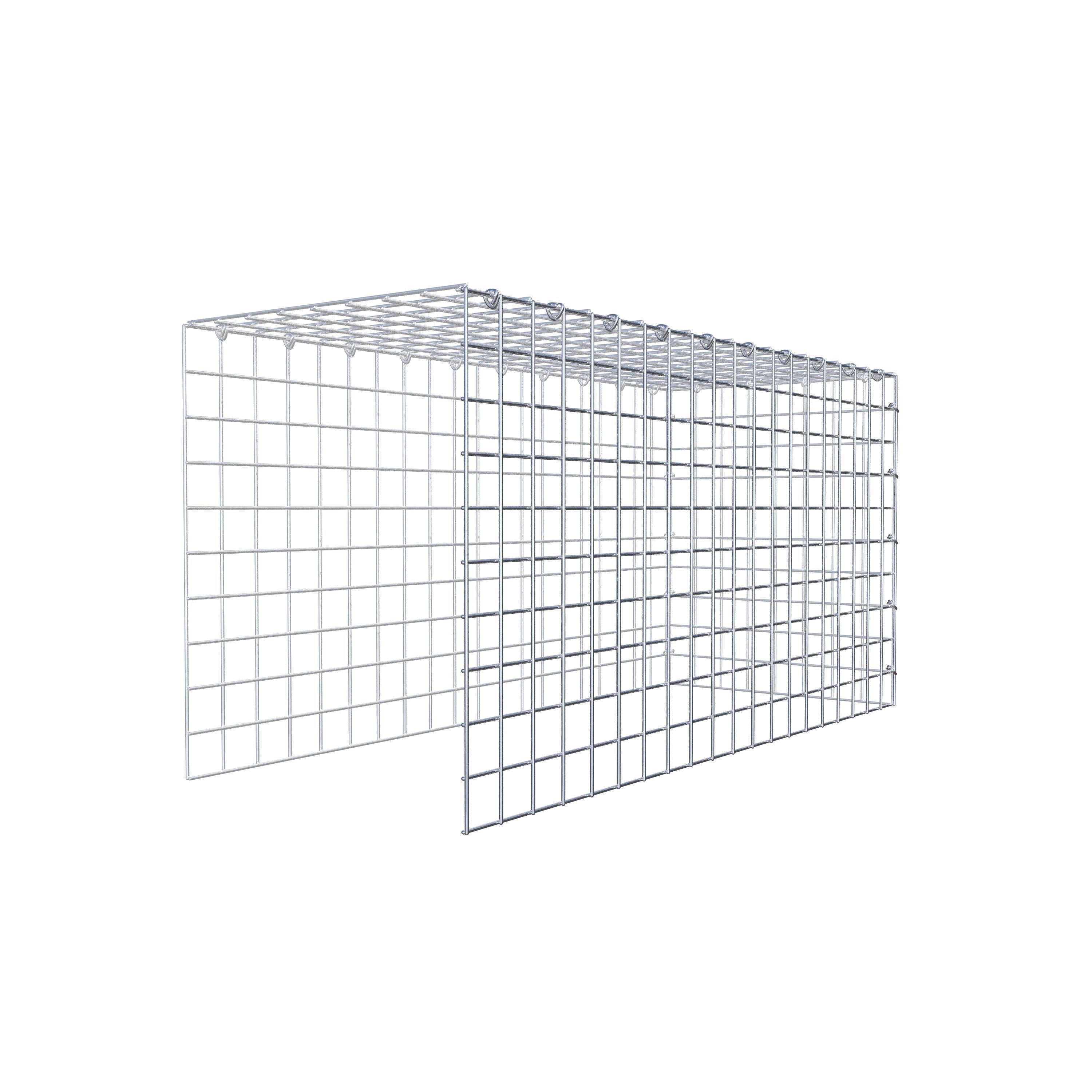 Monterad gabion typ 4 100 cm x 50 cm x 40 cm (L x H x D), maskstorlek 5 cm x 5 cm, C-ring