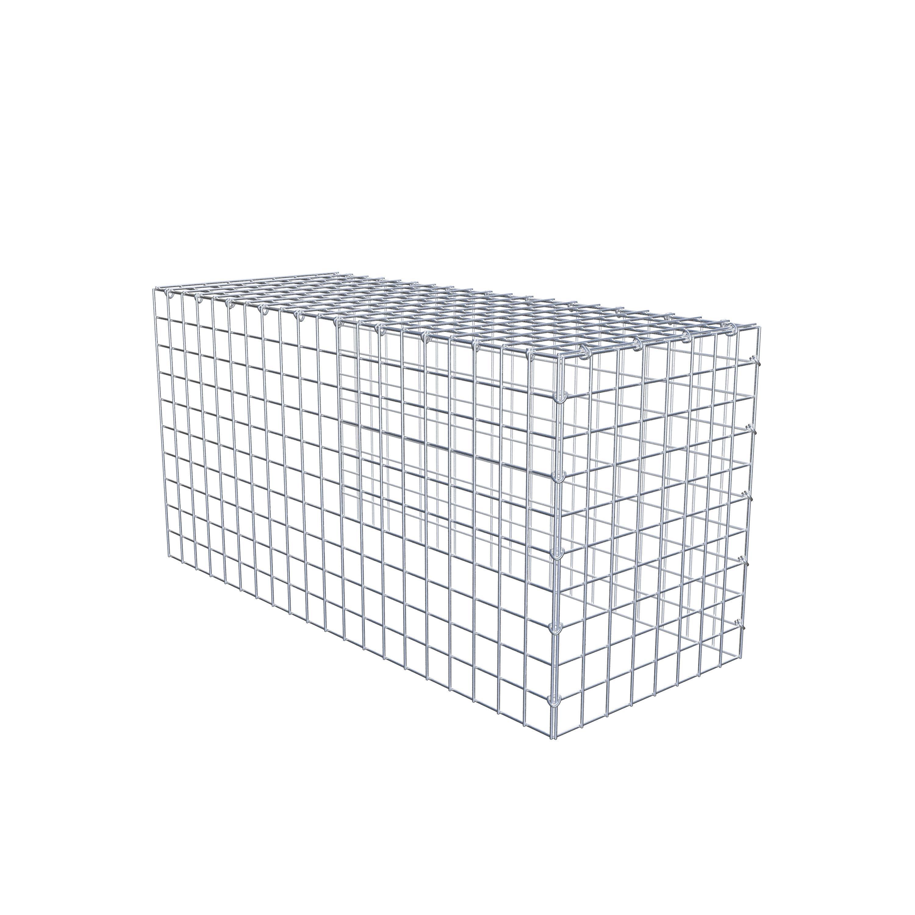 Monterad gabion typ 4 100 cm x 50 cm x 40 cm (L x H x D), maskstorlek 5 cm x 5 cm, C-ring