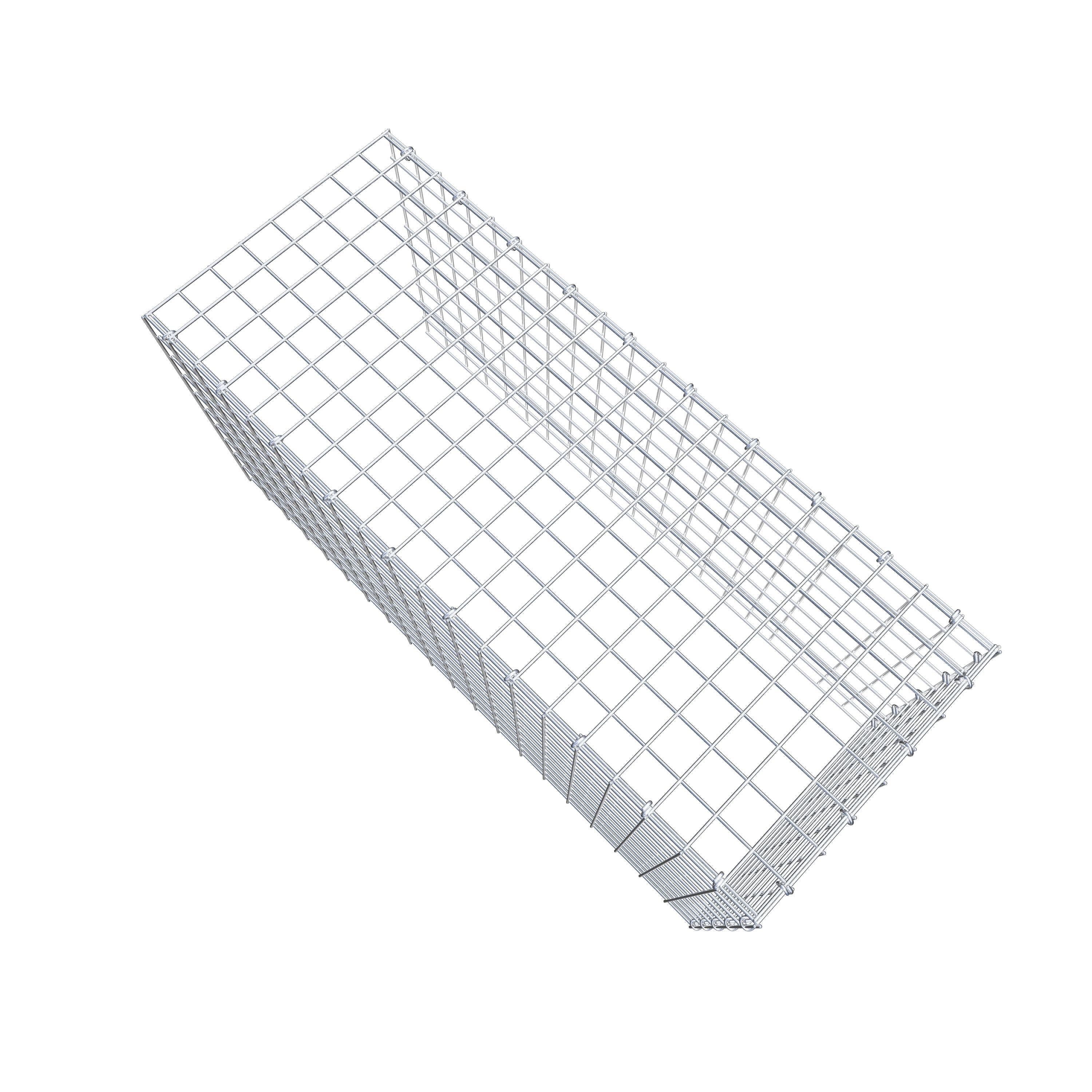 Monterad gabion typ 4 100 cm x 50 cm x 40 cm (L x H x D), maskstorlek 5 cm x 5 cm, C-ring