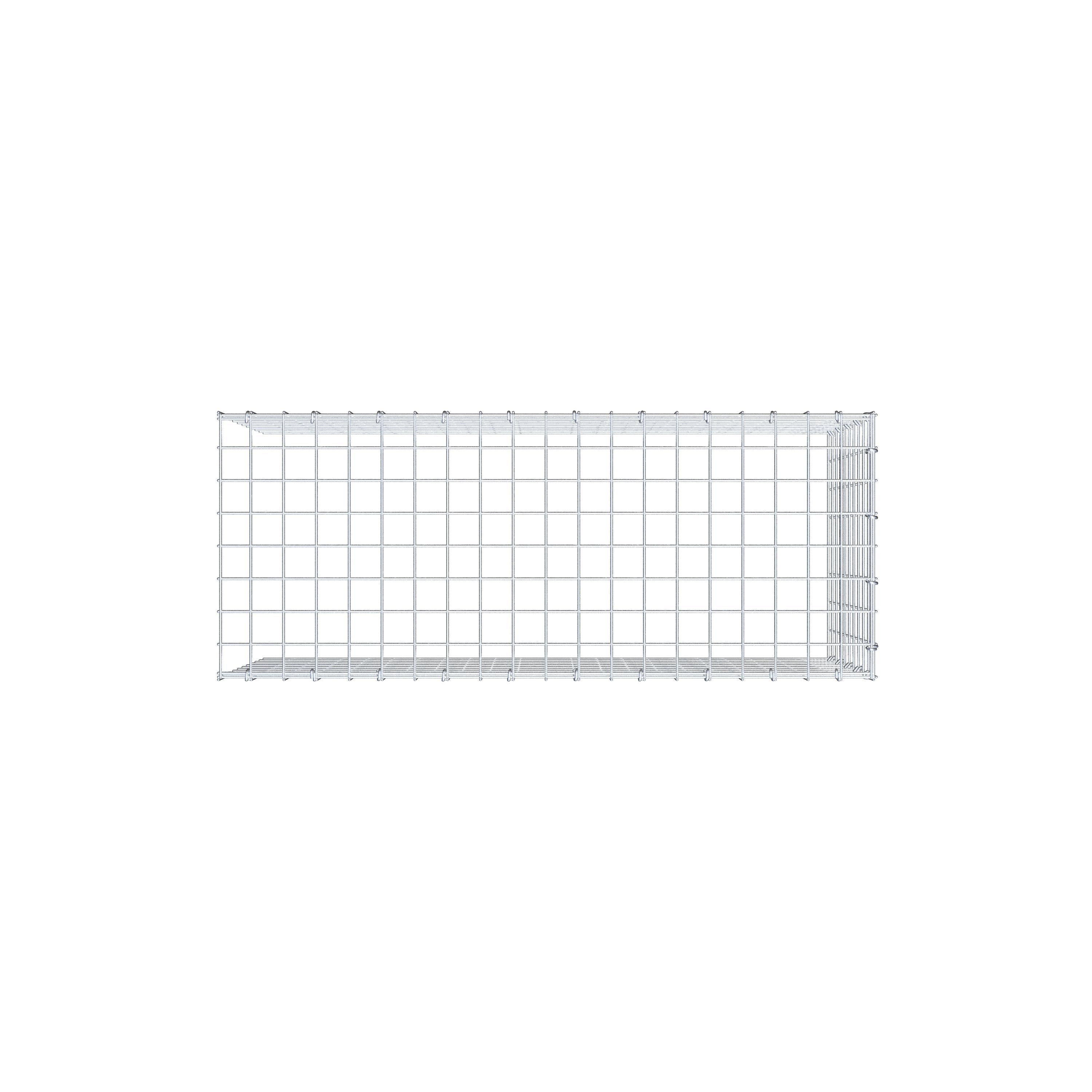 Monterad gabion typ 4 100 cm x 50 cm x 40 cm (L x H x D), maskstorlek 5 cm x 5 cm, C-ring