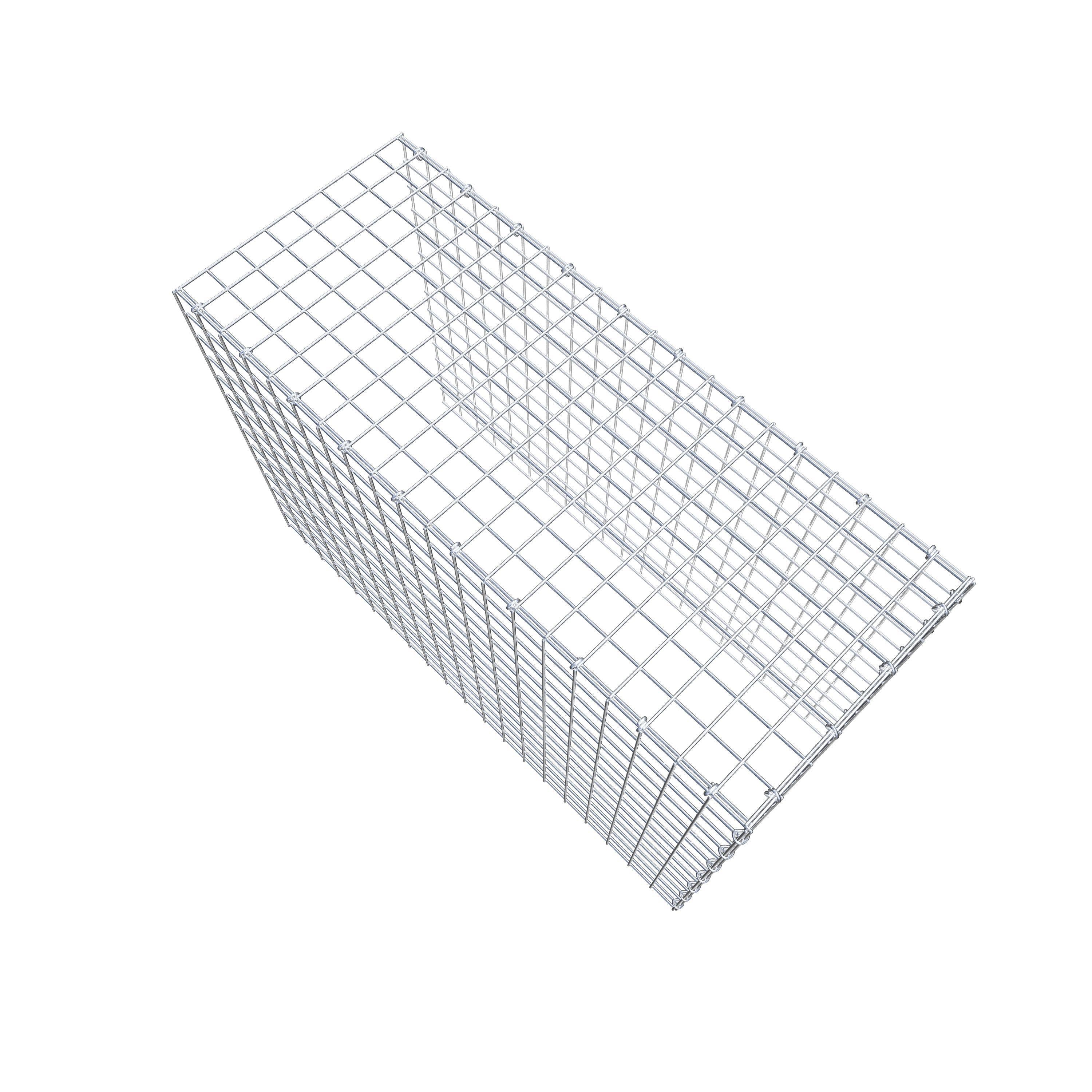 Monterad gabion typ 4 100 cm x 70 cm x 40 cm (L x H x D), maskstorlek 5 cm x 5 cm, C-ring