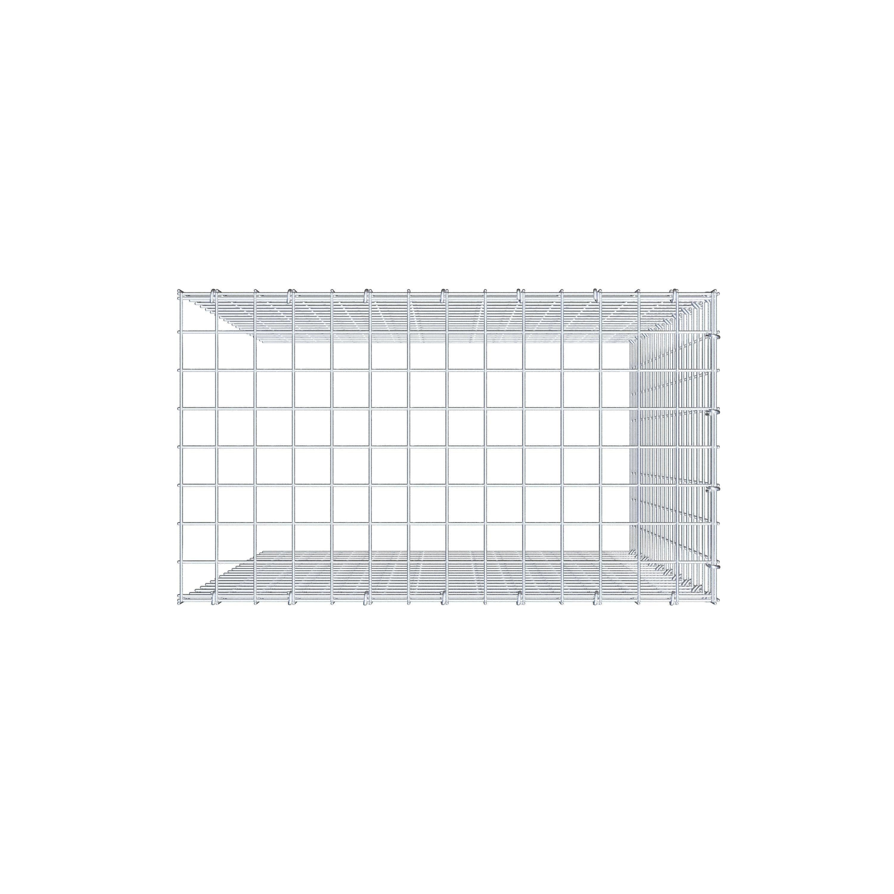 Monterad gabion typ 4 100 cm x 70 cm x 40 cm (L x H x D), maskstorlek 5 cm x 5 cm, C-ring