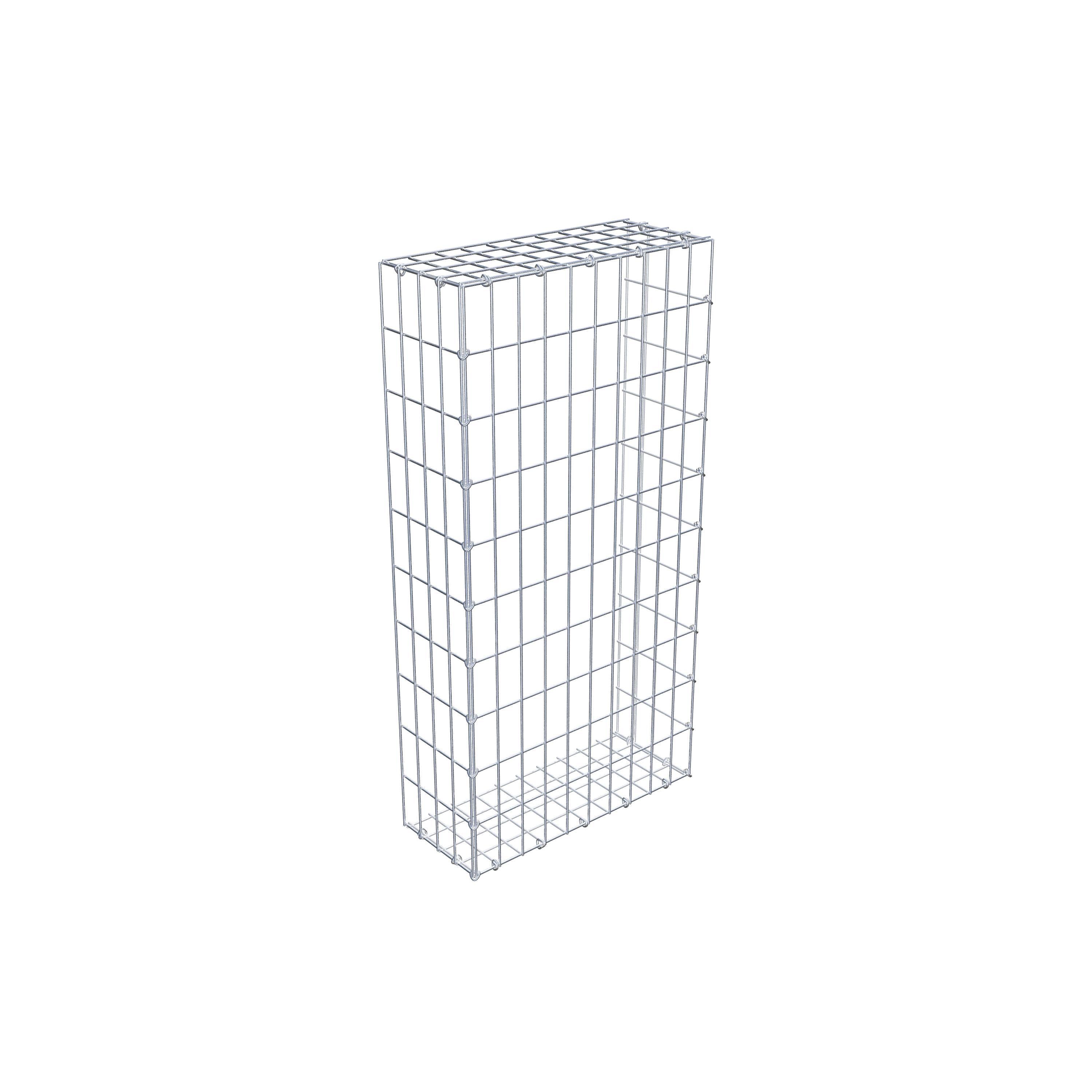 Monterad gabion typ 2 100 cm x 20 cm x 50 cm, maskstorlek 5 cm x 10 cm, C-ring