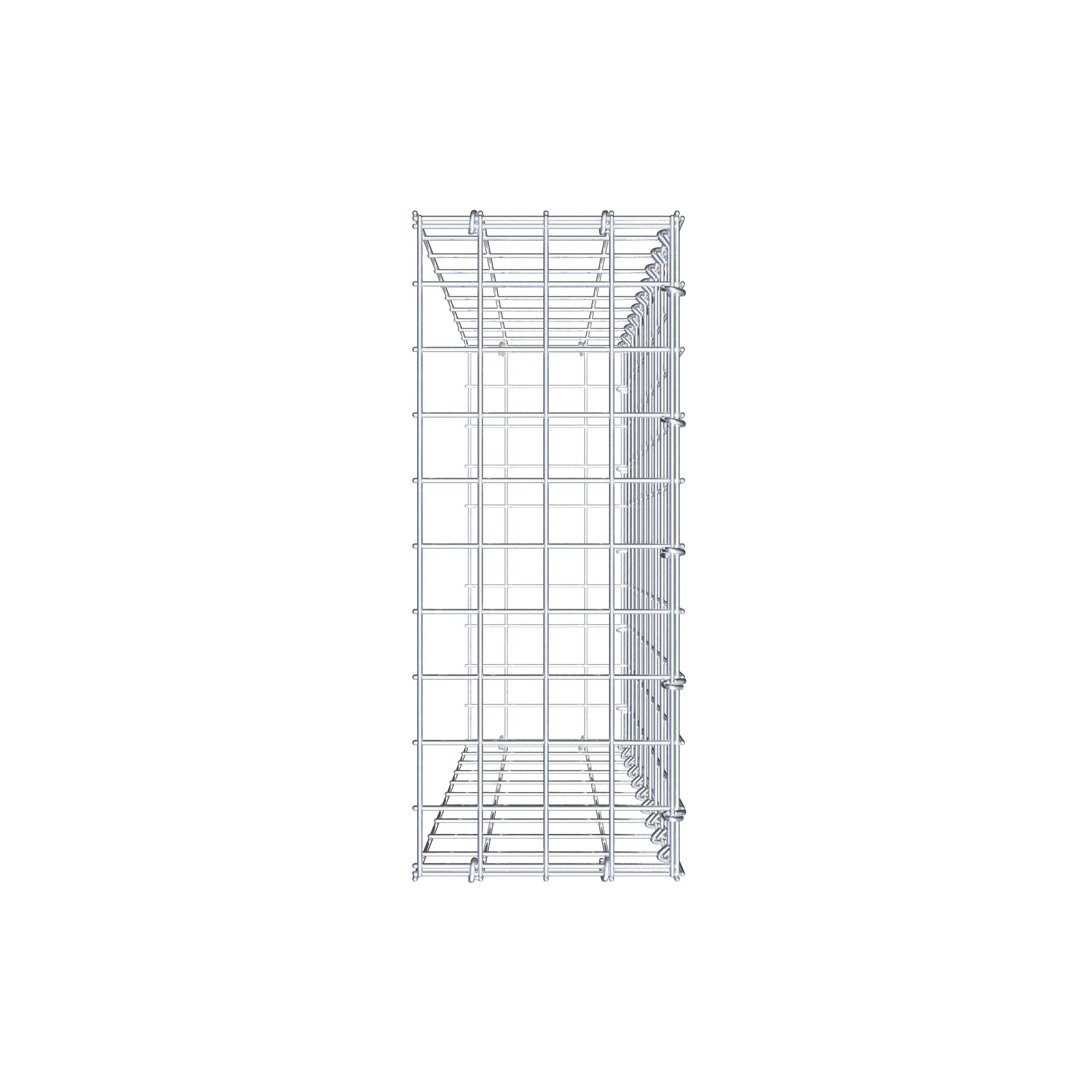 Monterad gabion typ 2 100 cm x 20 cm x 50 cm, maskstorlek 5 cm x 10 cm, C-ring