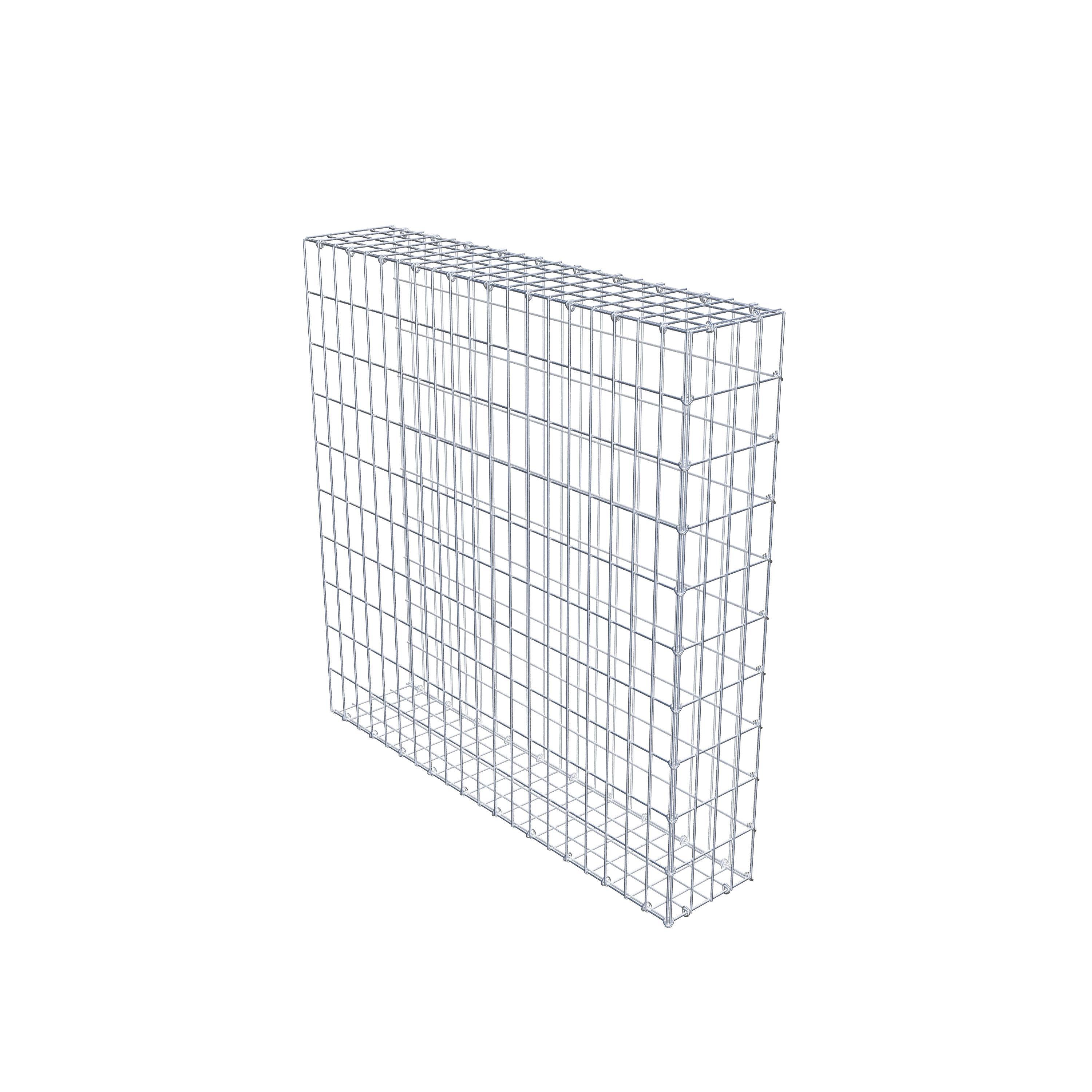 Monterad gabion typ 2 100 cm x 100 cm x 20 cm, maskstorlek 5 cm x 10 cm, C-ring