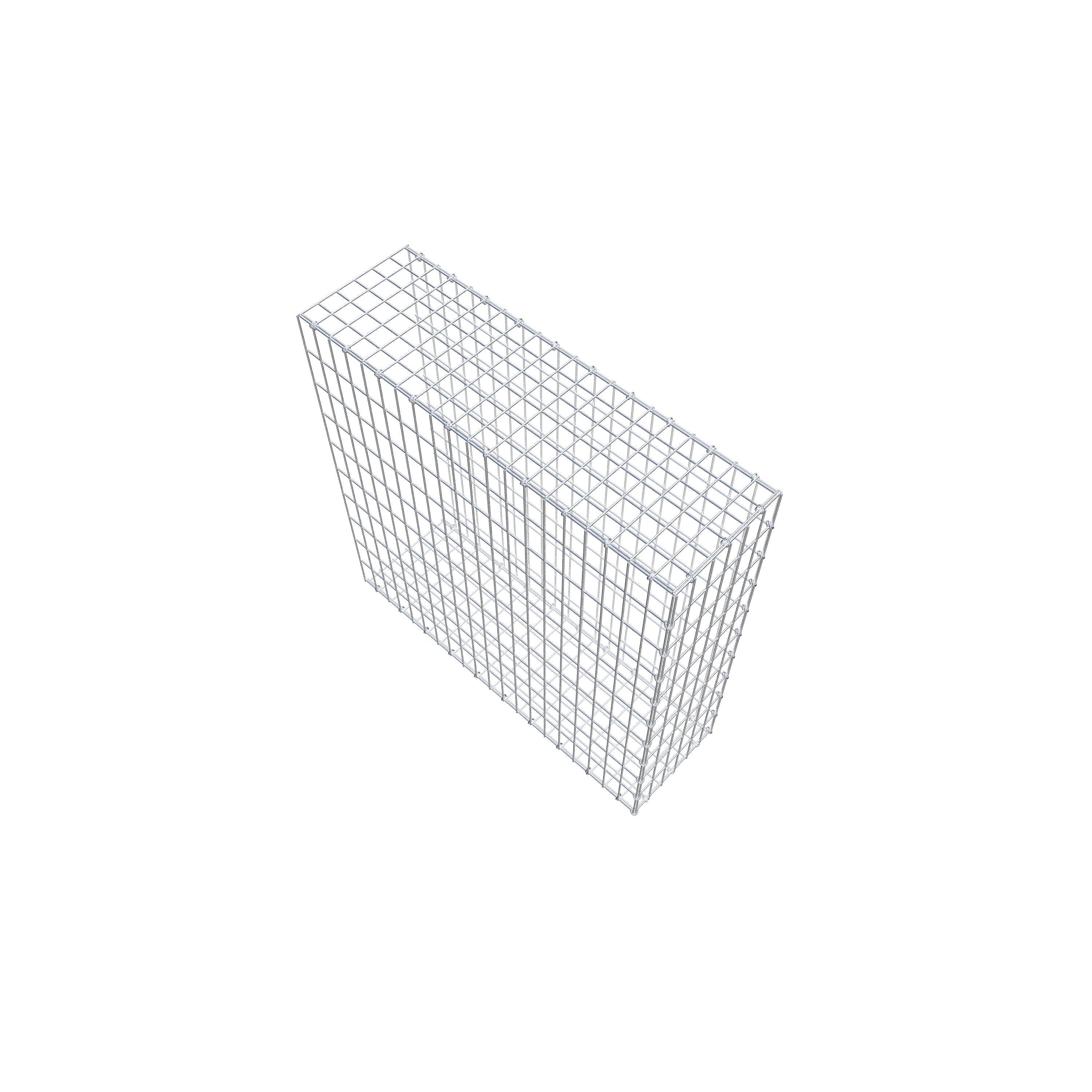 Monterad gabion typ 2 100 cm x 100 cm x 30 cm, maskstorlek 5 cm x 10 cm, C-ring