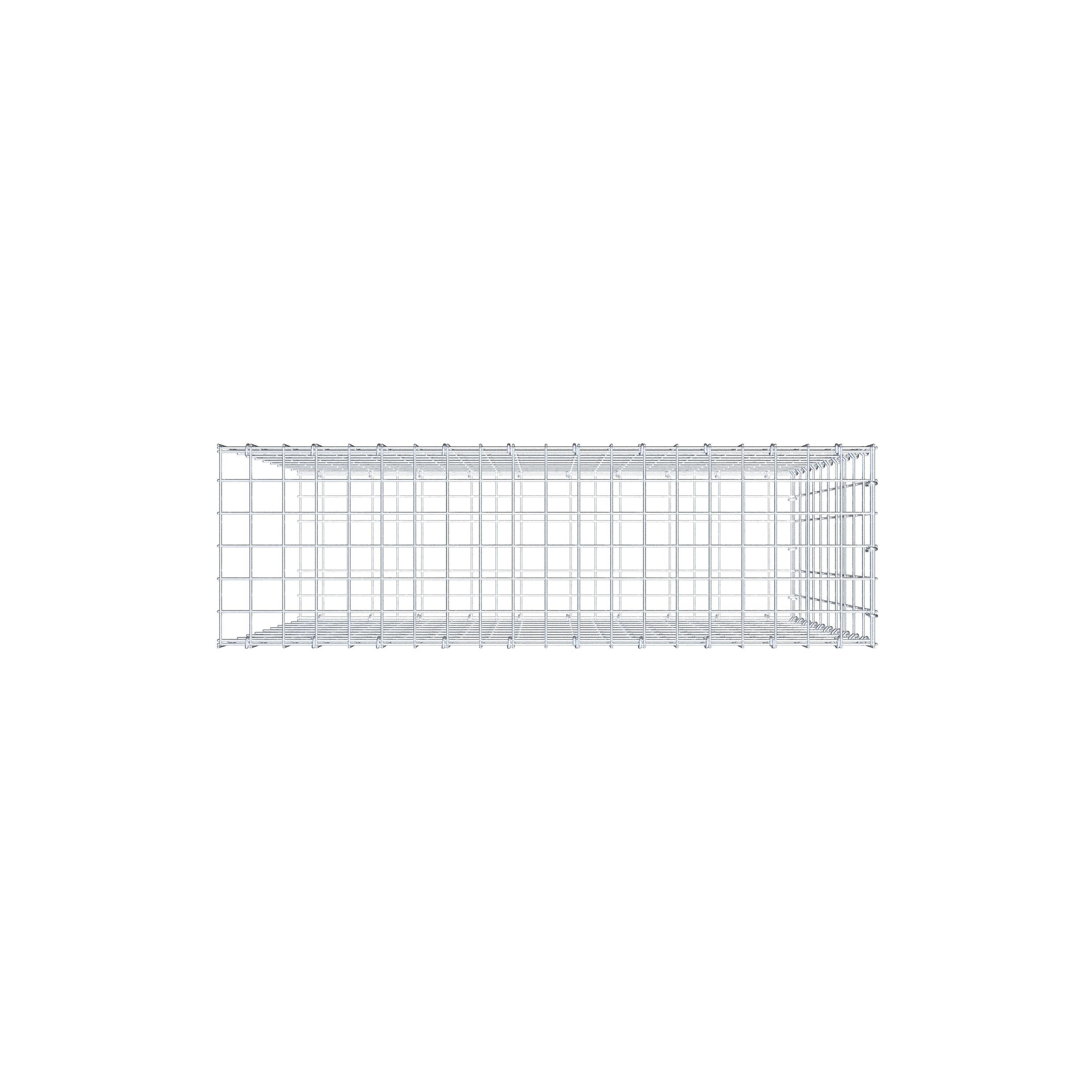 Monterad gabion typ 2 100 cm x 100 cm x 30 cm, maskstorlek 5 cm x 10 cm, C-ring