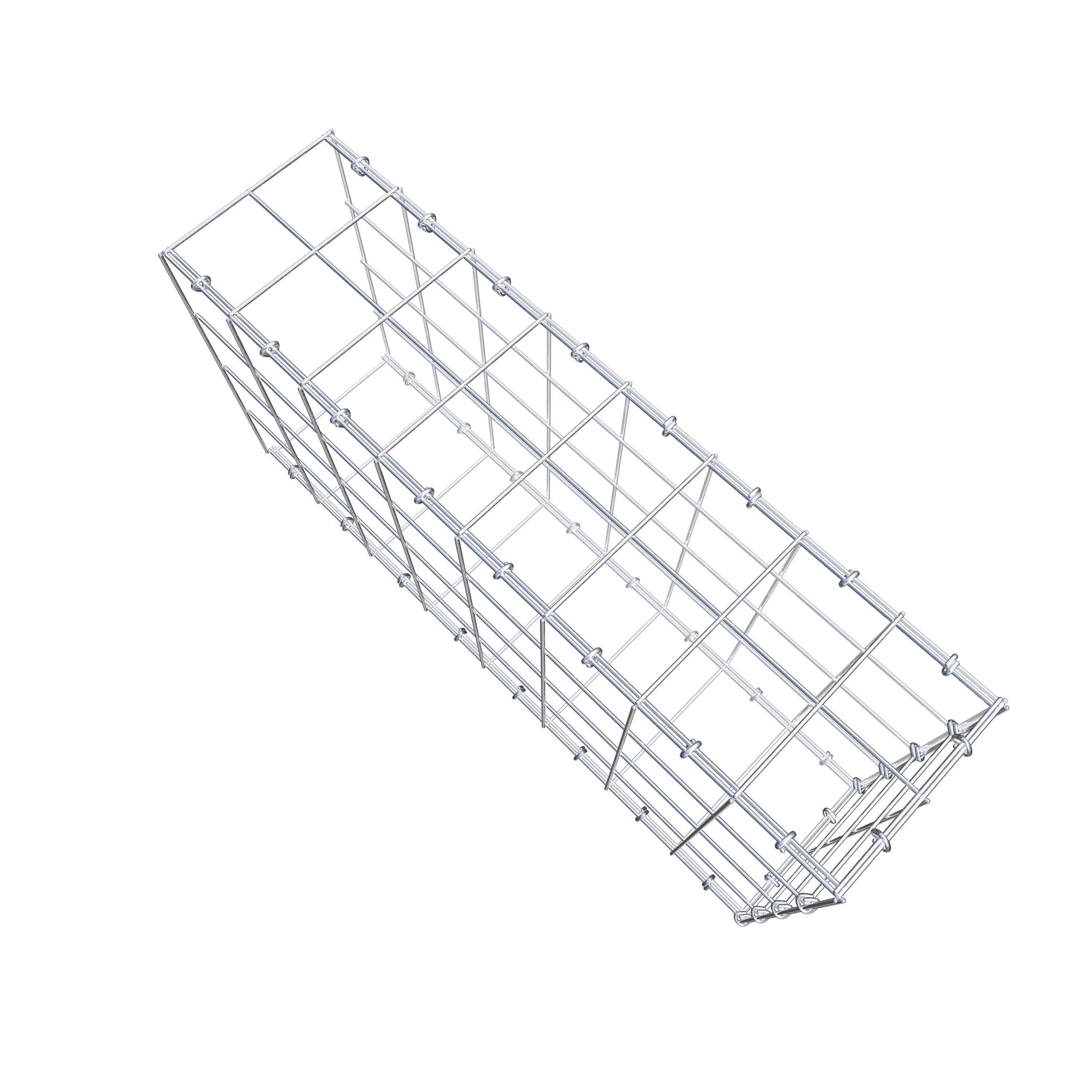 Monterad gabion typ 2 80 cm x 40 cm x 20 cm (L x H x D), maskstorlek 10 cm x 10 cm, C-ring