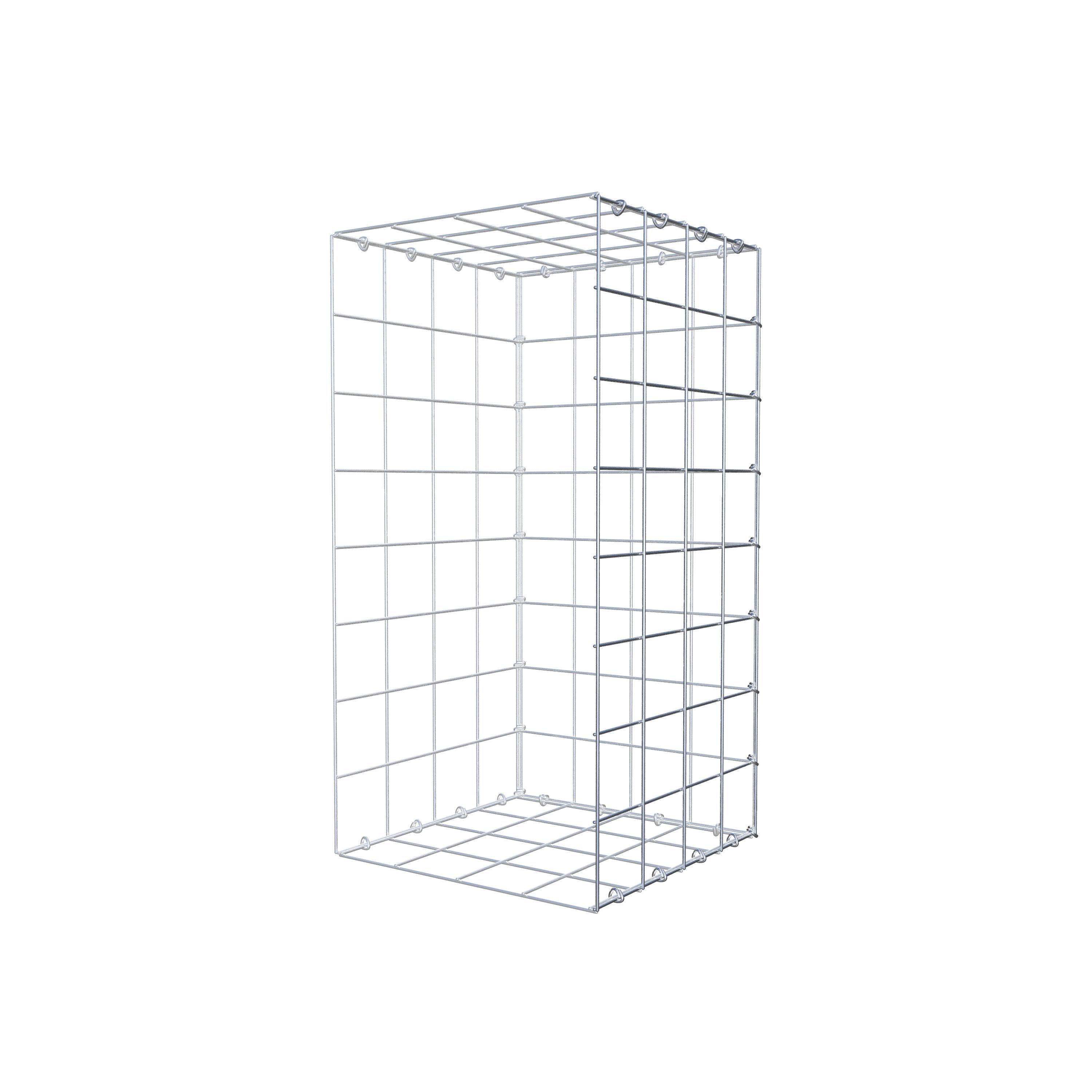 Monterad gabion typ 2 80 cm x 40 cm x 40 cm (L x H x D), maskstorlek 10 cm x 10 cm, C-ring