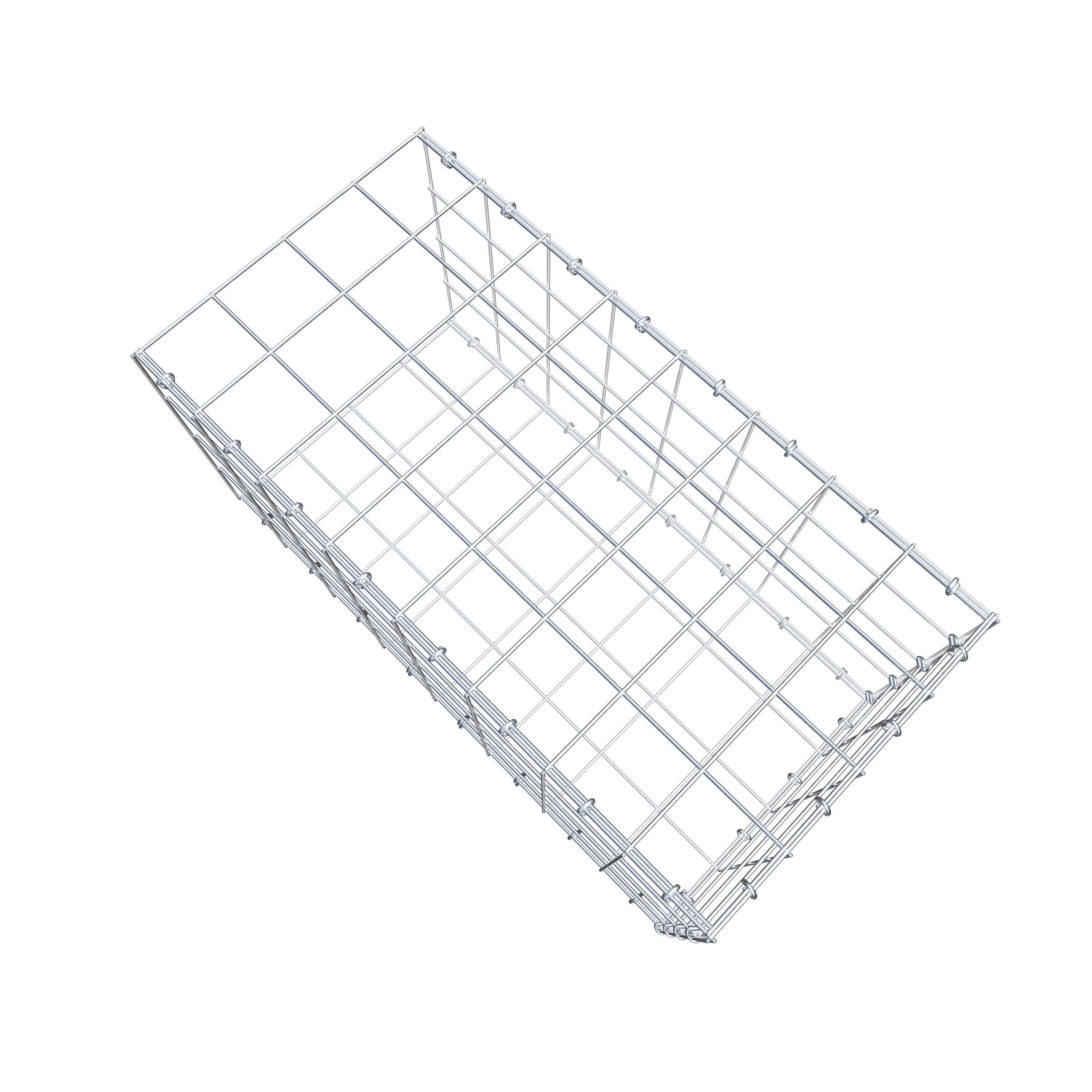 Monterad gabion typ 2 80 cm x 40 cm x 40 cm (L x H x D), maskstorlek 10 cm x 10 cm, C-ring