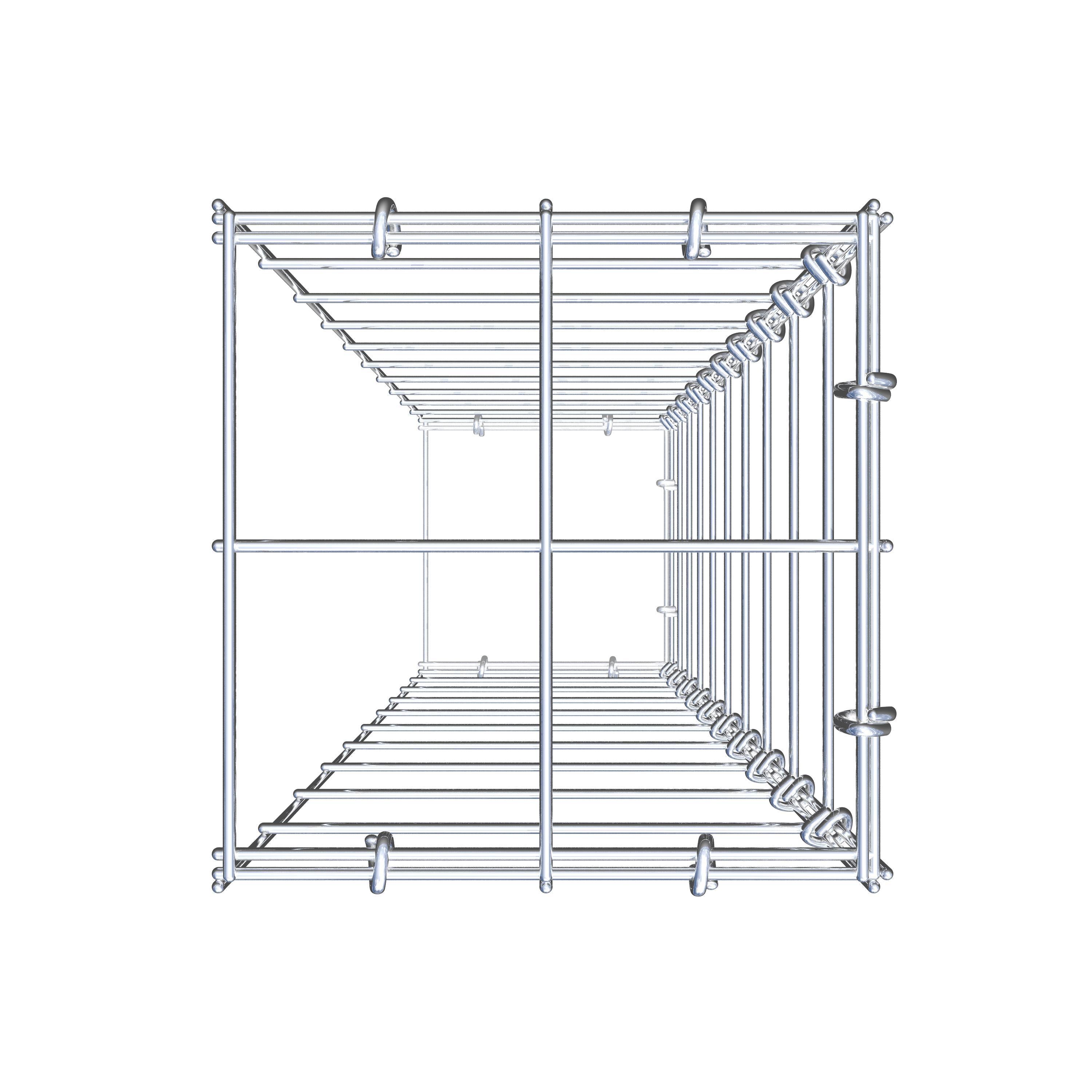 Monterad gabion typ 2 100 cm x 20 cm x 20 cm (L x H x D), maskstorlek 10 cm x 10 cm, C-ring