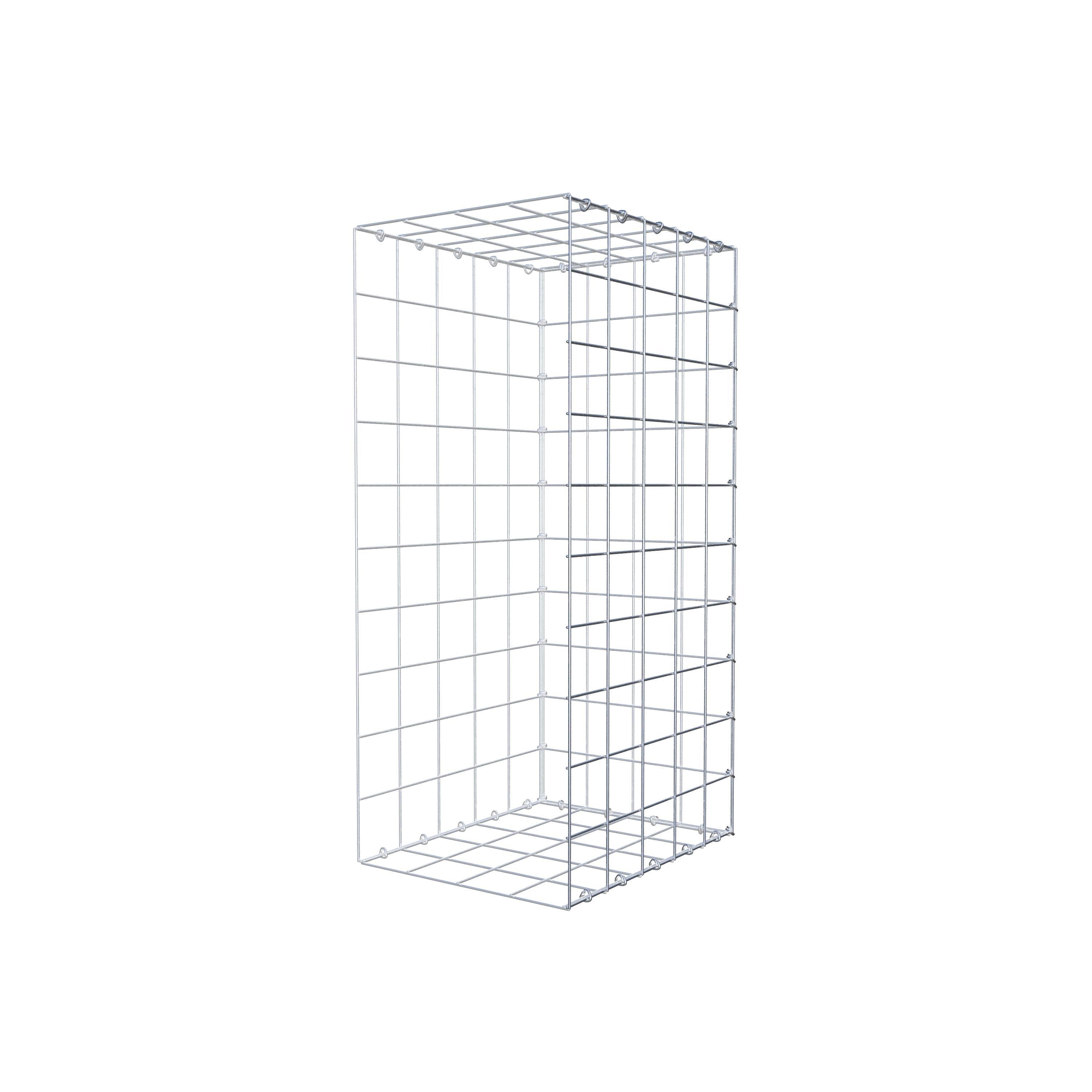 Monterad gabion typ 2 100 cm x 50 cm x 40 cm (L x H x D), maskstorlek 10 cm x 10 cm, C-ring