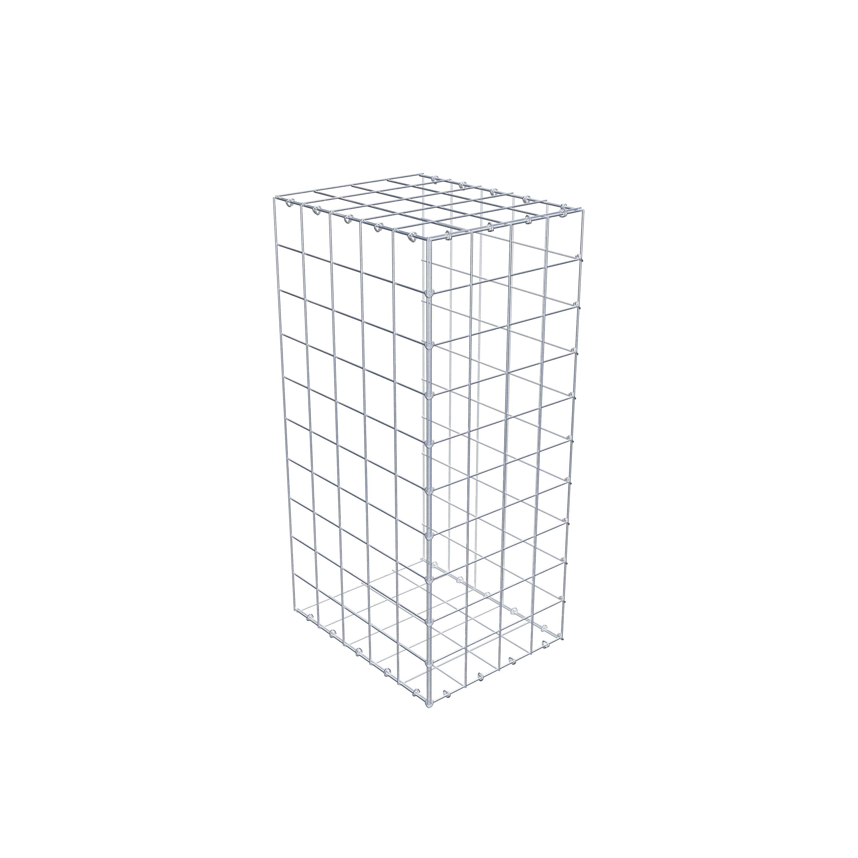 Monterad gabion typ 2 100 cm x 50 cm x 40 cm (L x H x D), maskstorlek 10 cm x 10 cm, C-ring