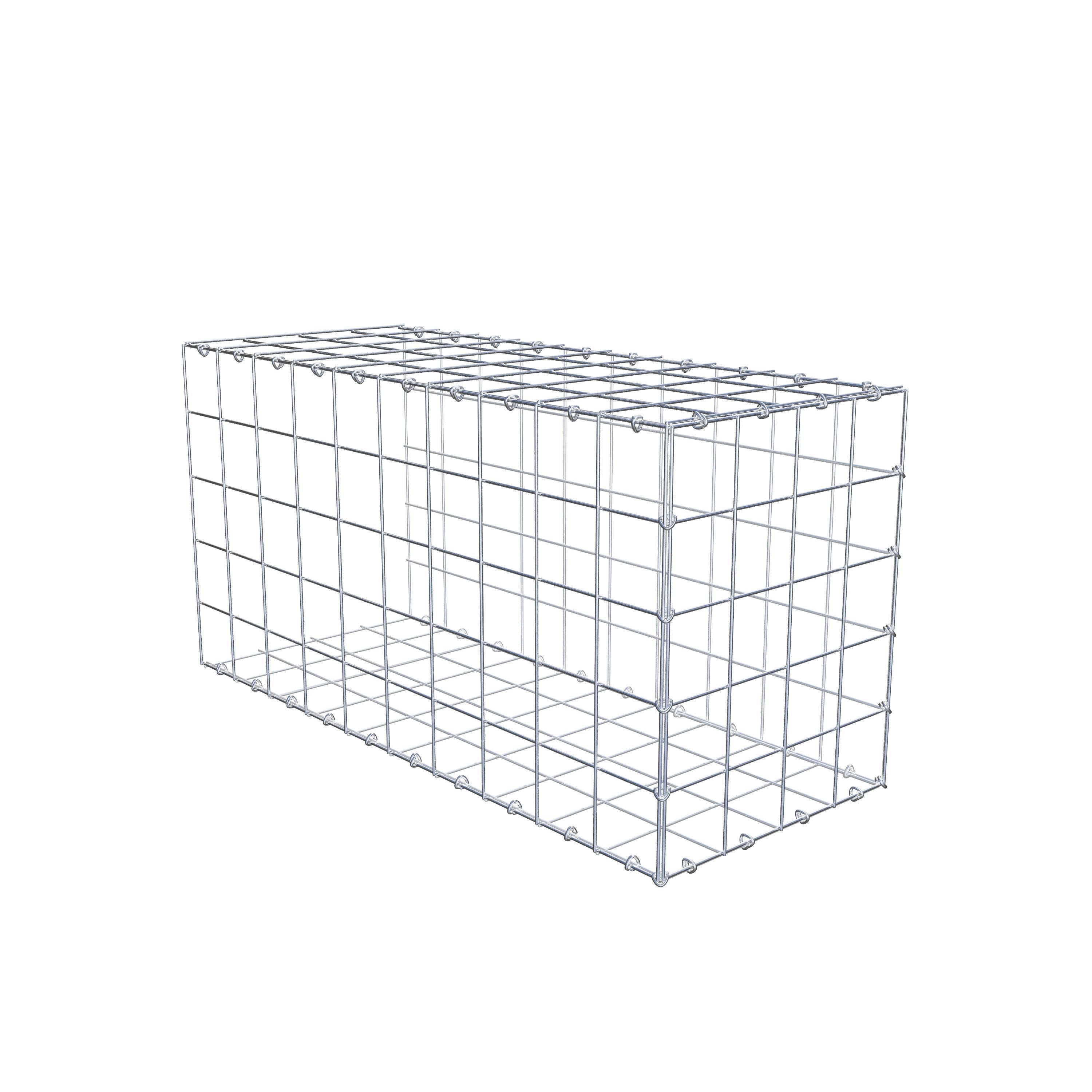 Monterad gabion typ 2 100 cm x 50 cm x 40 cm (L x H x D), maskstorlek 10 cm x 10 cm, C-ring